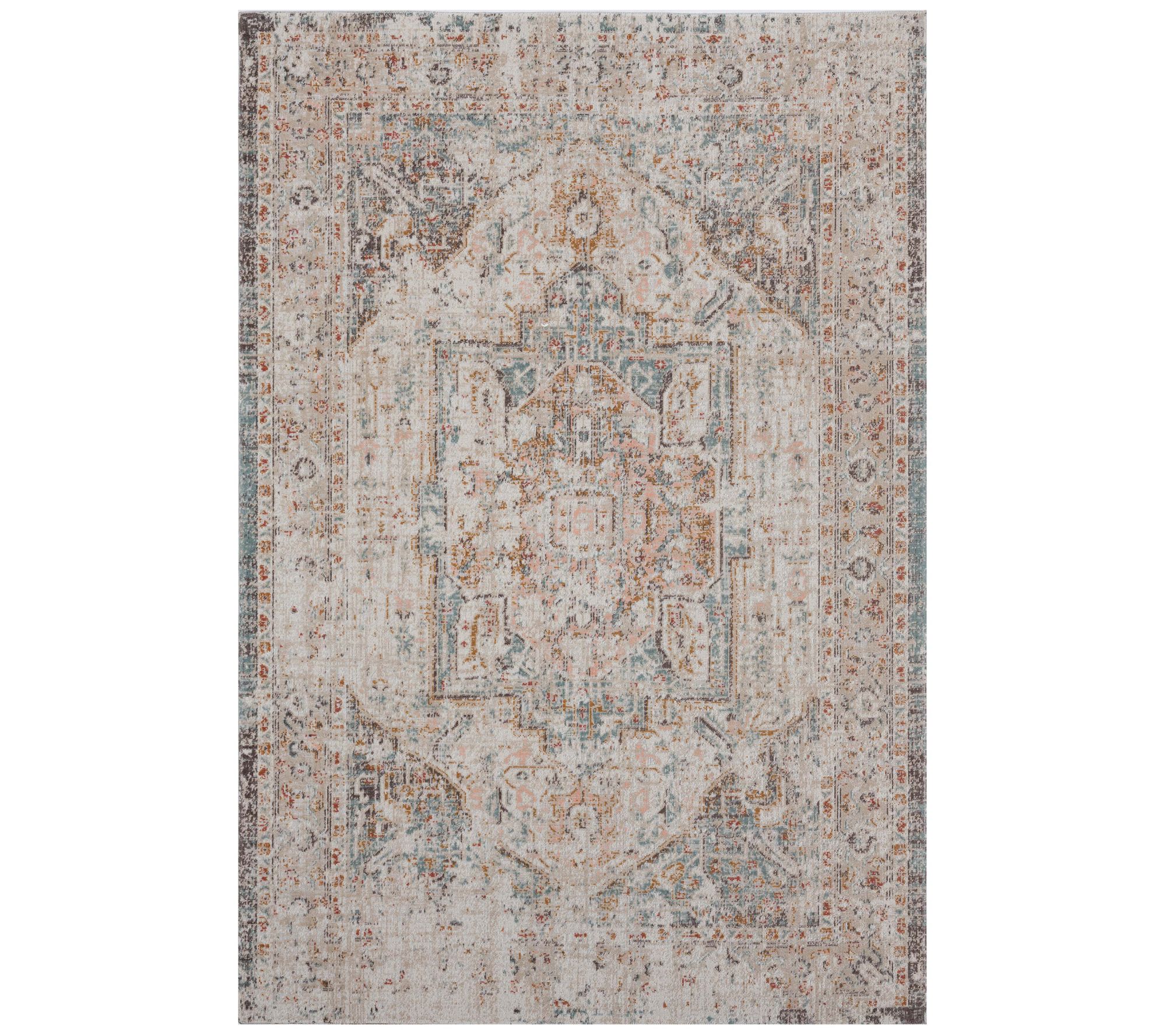 Faded Turkish Indoor/Outdoor Area Rug, 7x9