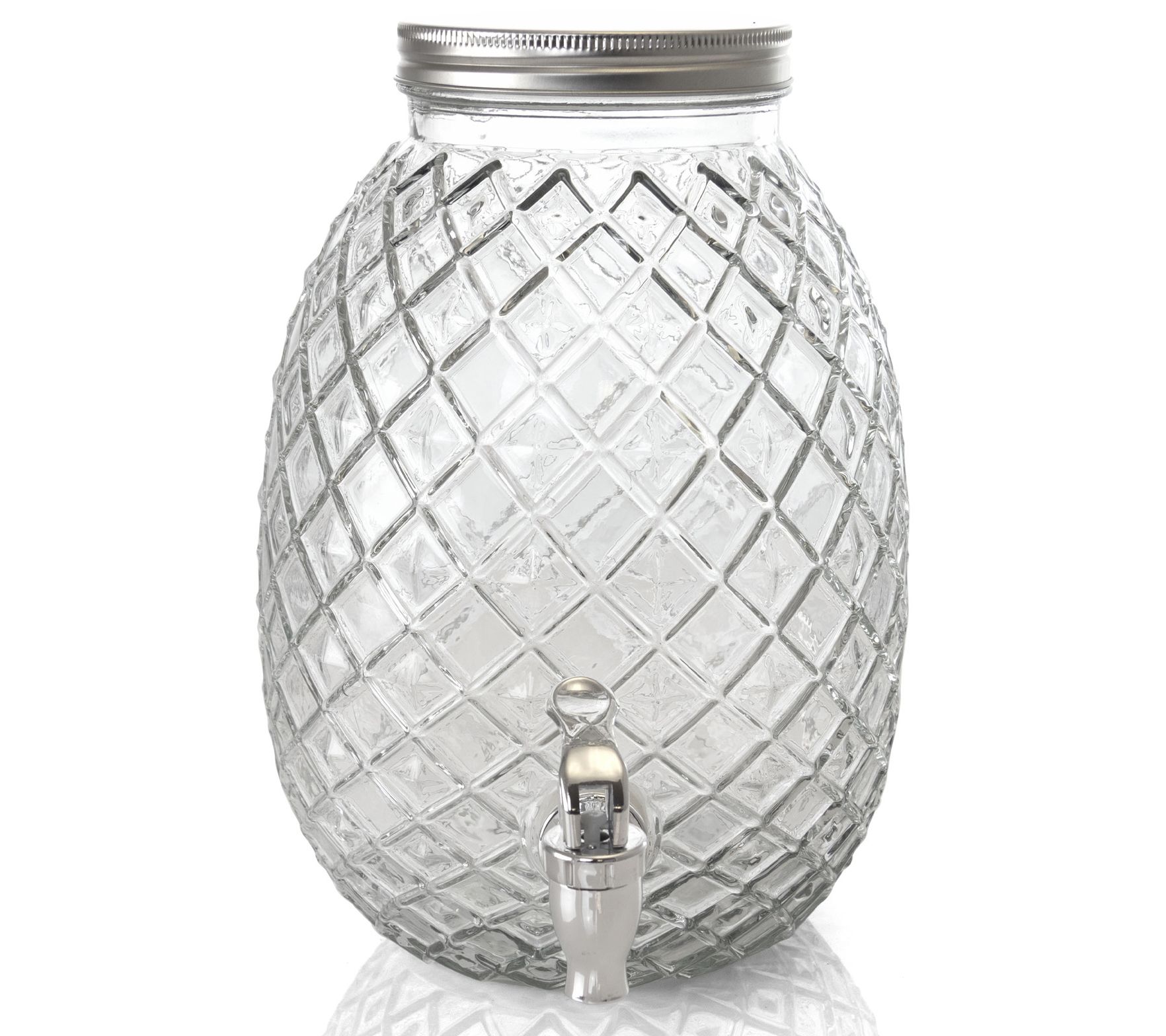 General Store 2 Gallon Barrel Shape Beverage Dispenser - Clear