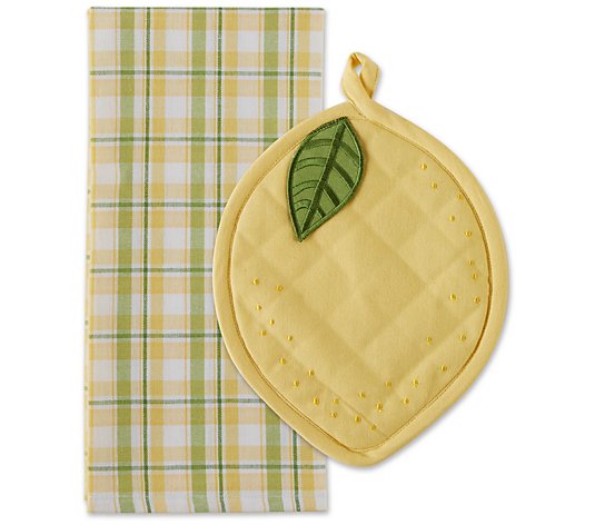 Design Imports Lemon Potholder Gift Set