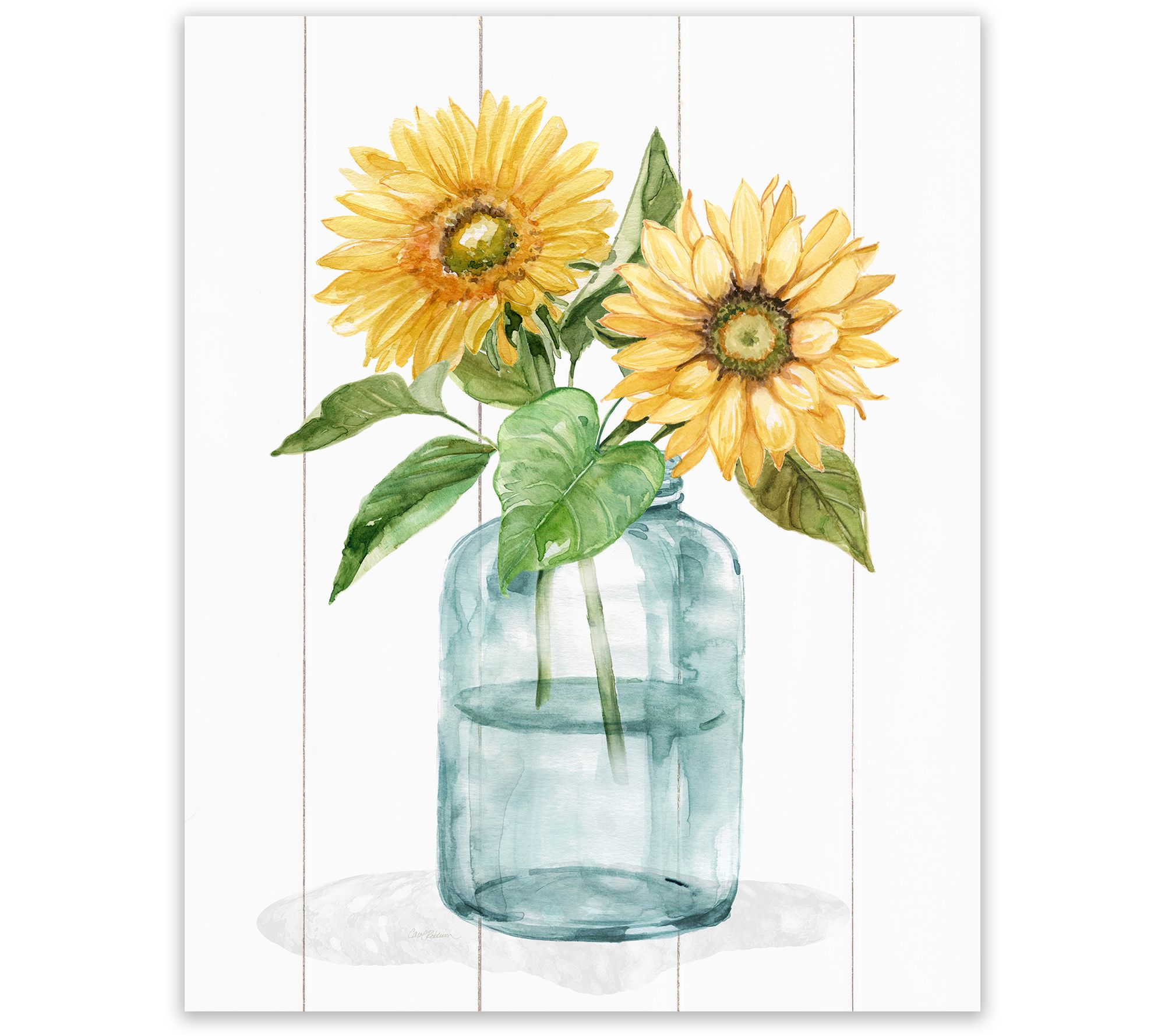 Courtside Market Sunflowers In Jar I 16x20 Canvas Wall Art