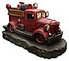 Northlight 38" Lighted Red & Black Vintage Fire Truck Fountain