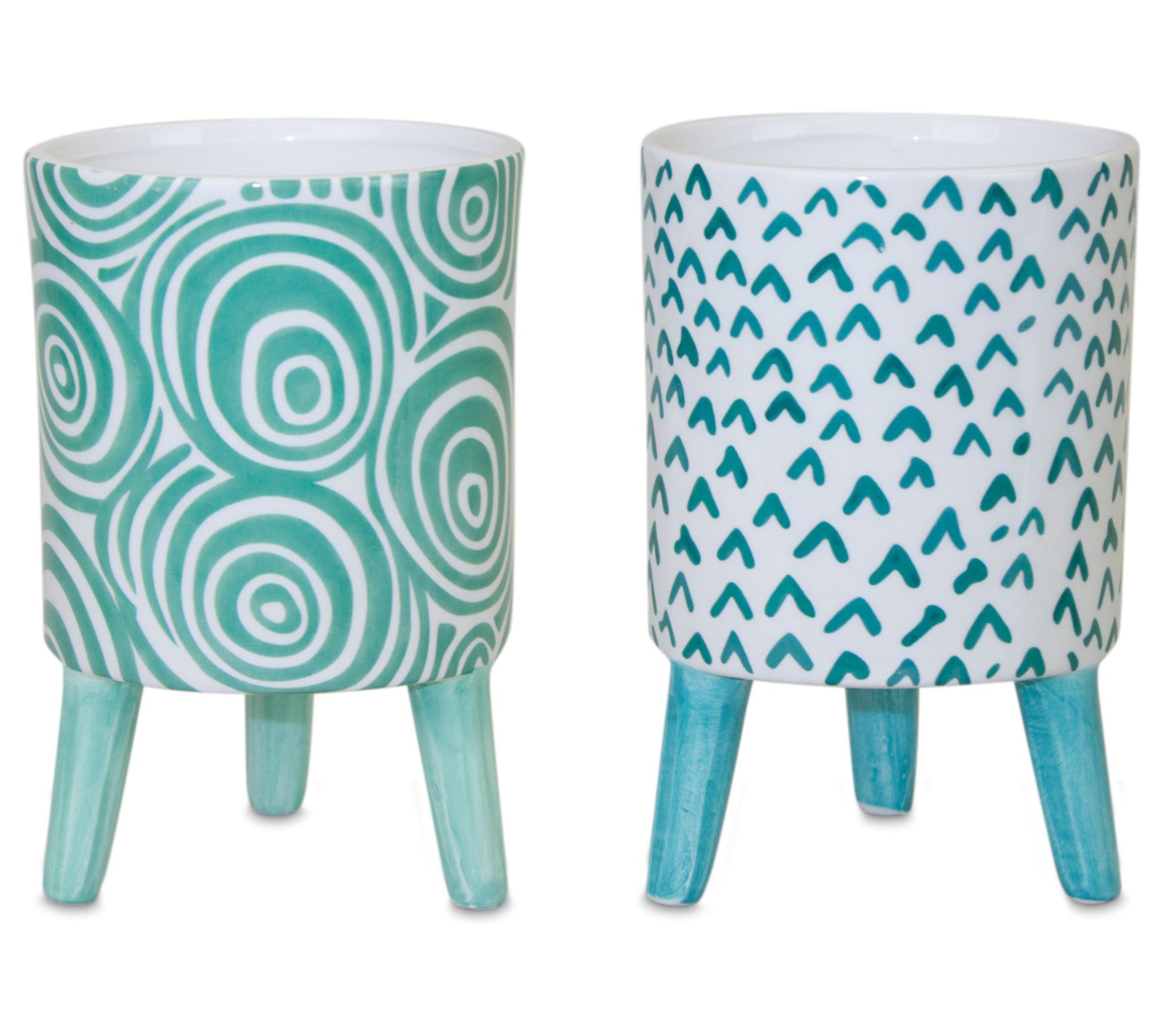 Melrose Pot with Legs (Set of Two) 3.75" D x 6" H Dolomite