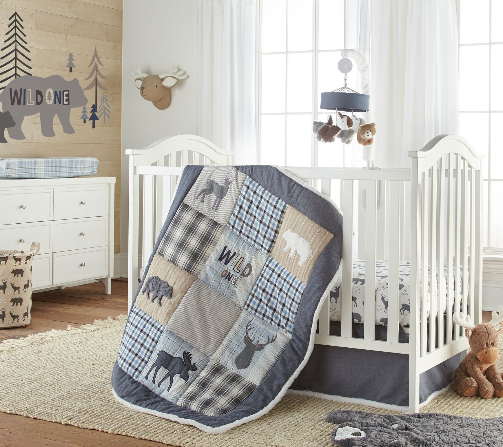 Levtex Baby Logan Bear and Deer Crib Fitted Sheet