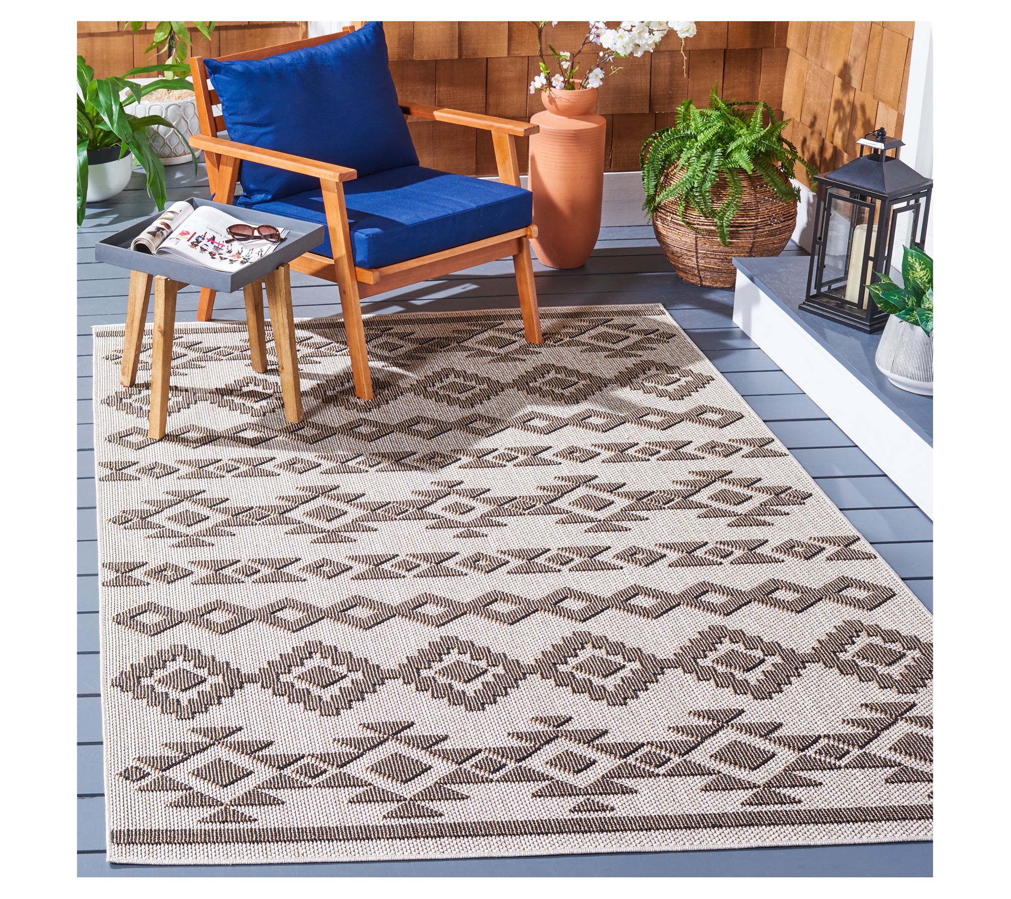 Safavieh Global 210 Outdoor 5 3 X 7 6 Rug QVC Com   H436677.003