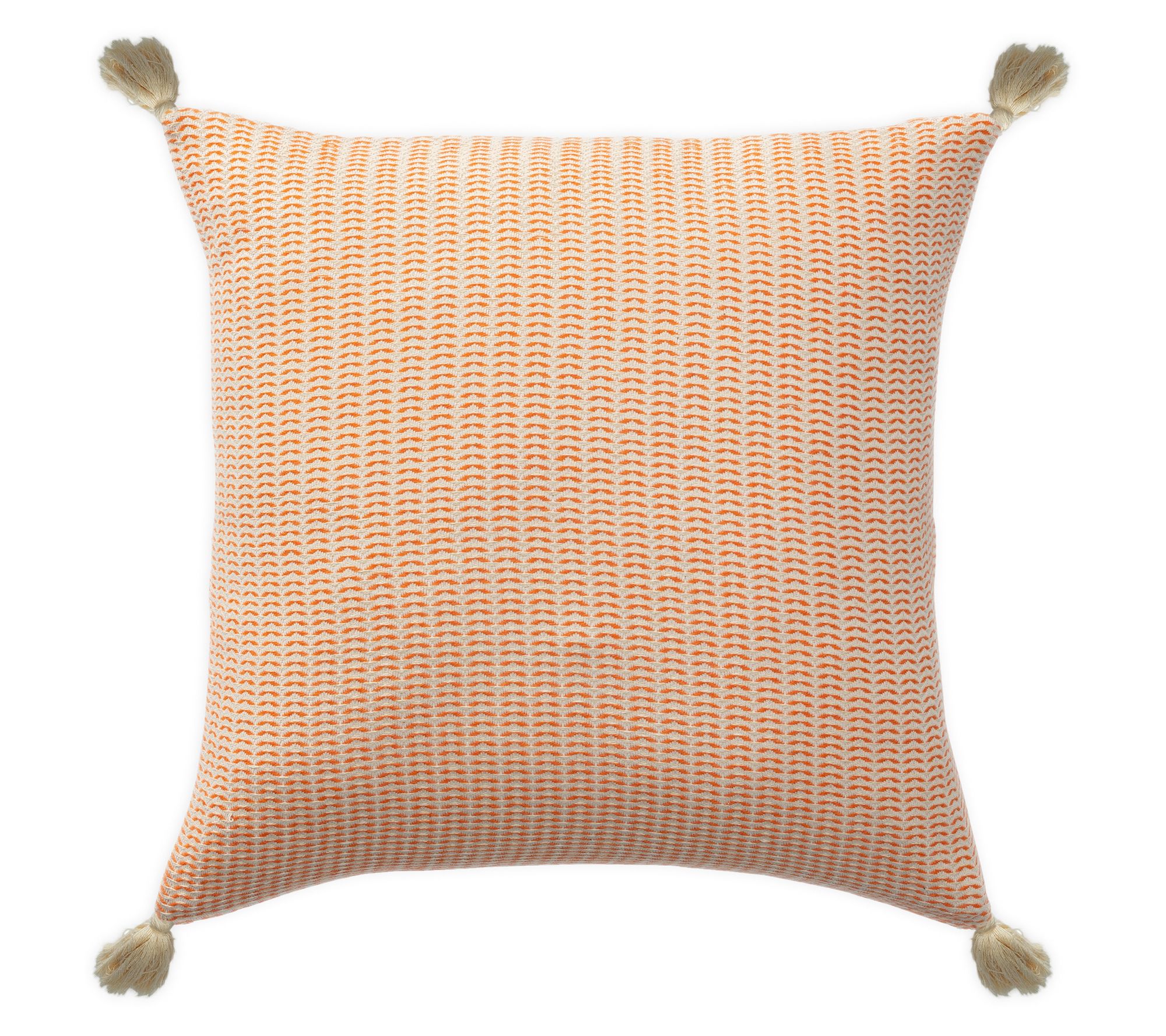 Ox Bay Geometric Stripes Organic Turkish Cotton Throw Pillow