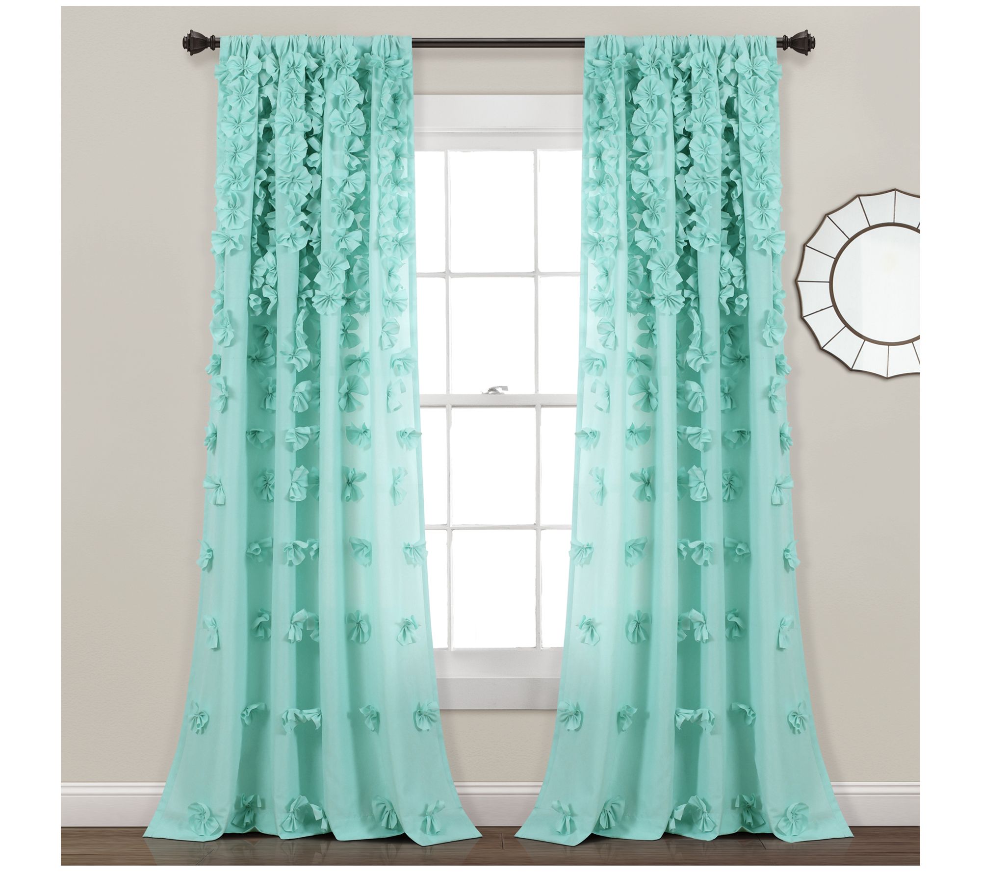 Riley Window Curtain Panel Single 54X84 by Lush  Decor