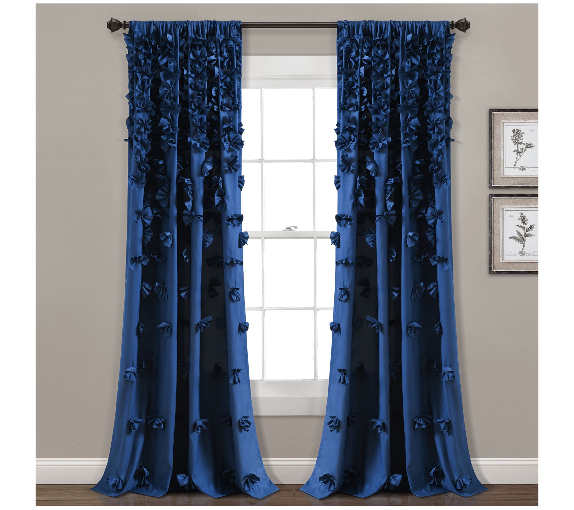 Riley Window Curtain Panel Single 54X84 by Lush  Decor