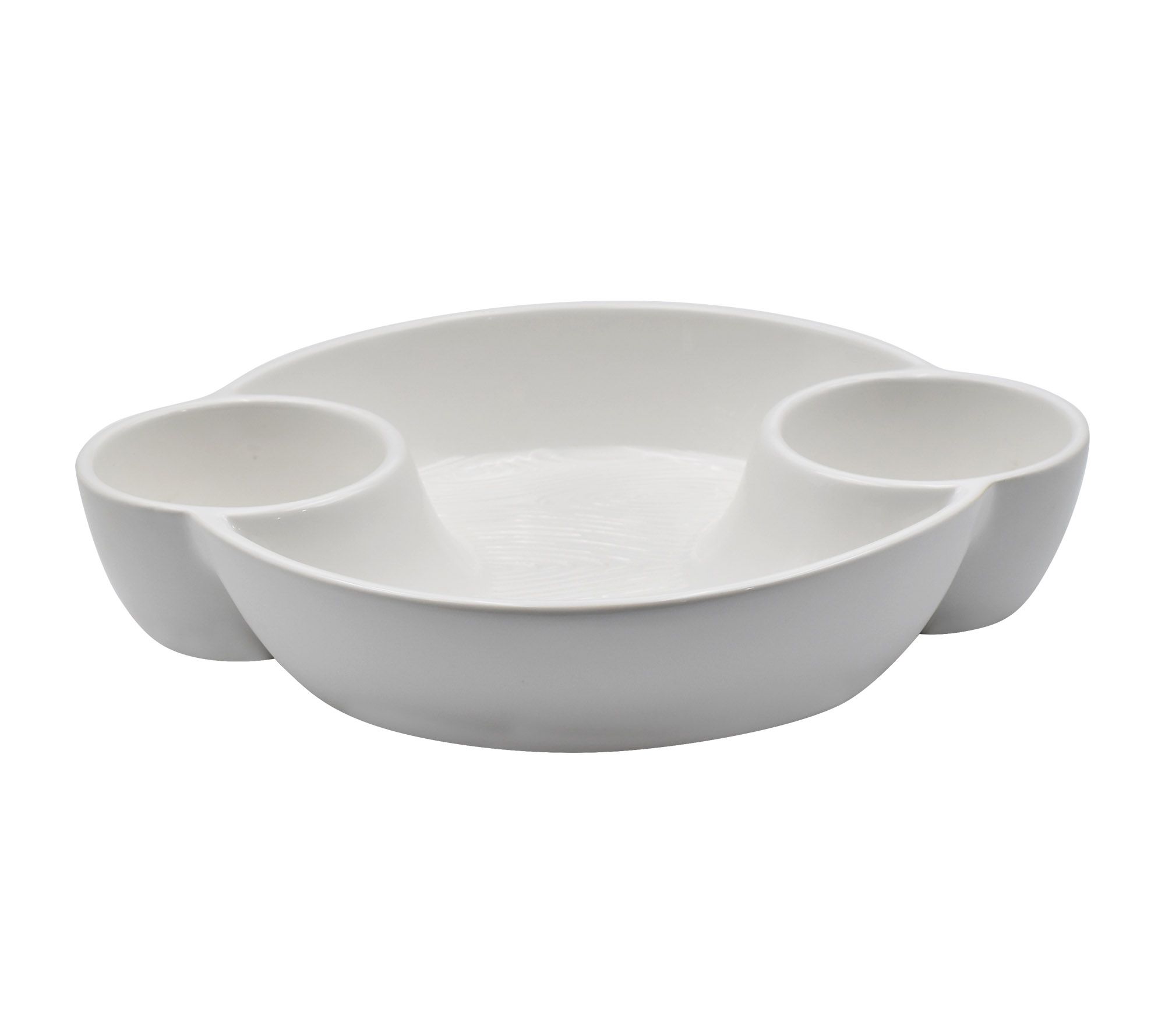 Temp-tations Woodland 12" Divided Platter with Dip Bowls