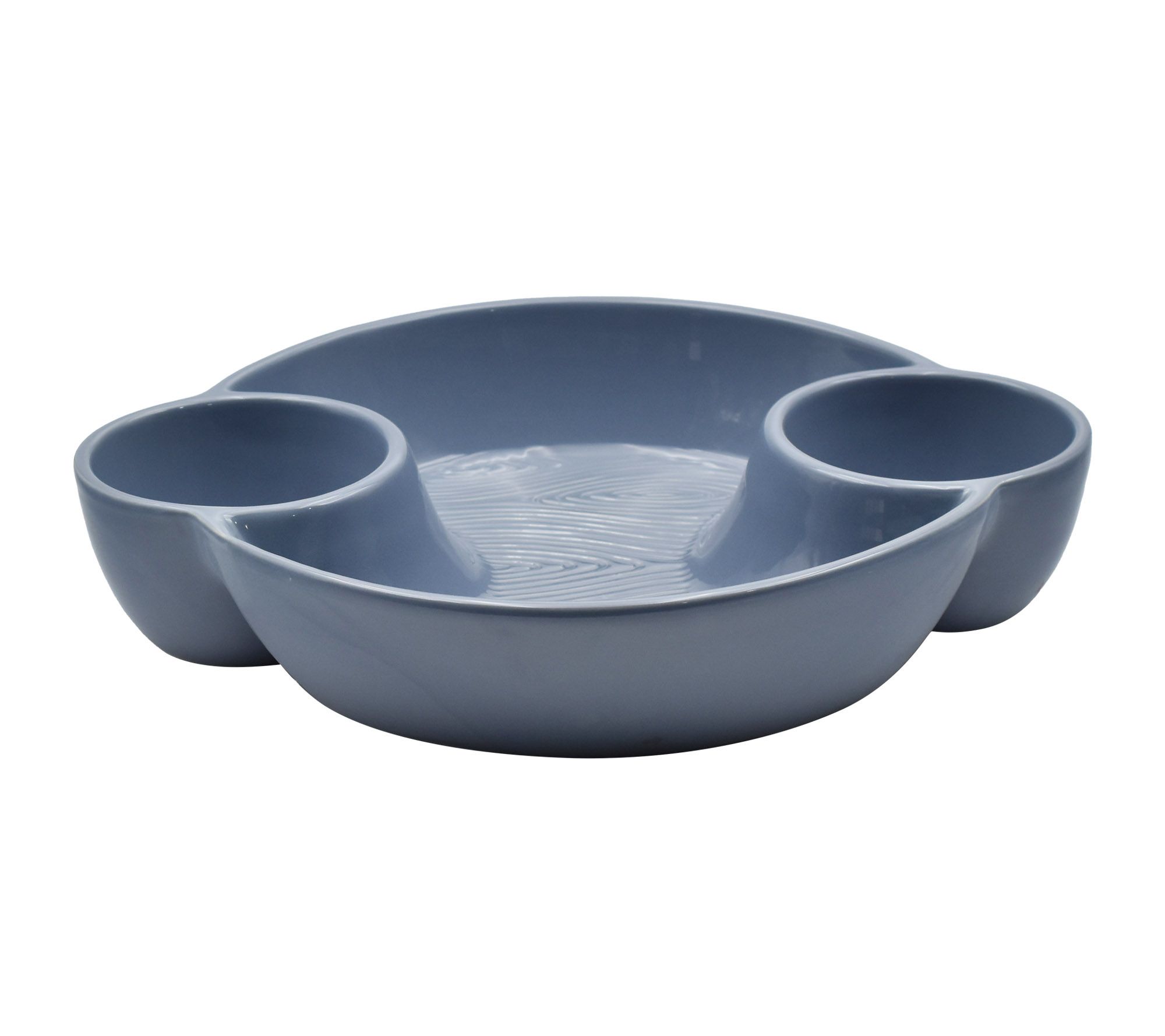 Temp-tations Woodland 12" Divided Platter with Dip Bowls