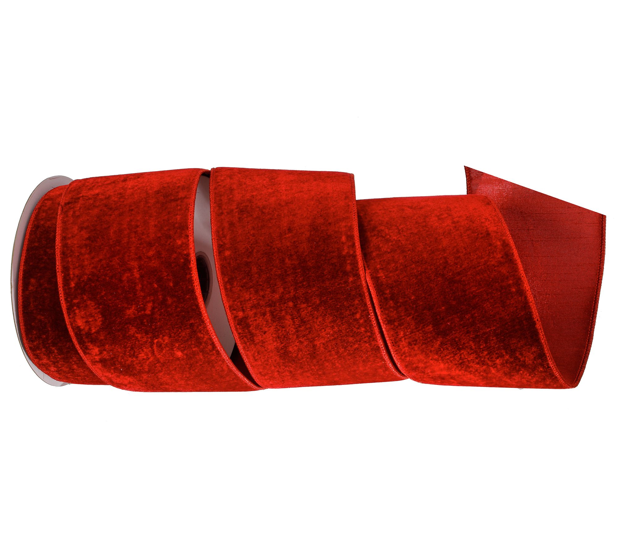 4"x10yd Velvet Metallic Back Ribbon by Valerie