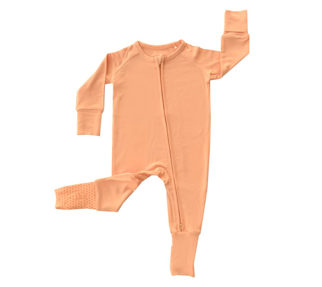 Tiny Knot Co. Baby Convertible Zippered Romper- Spring