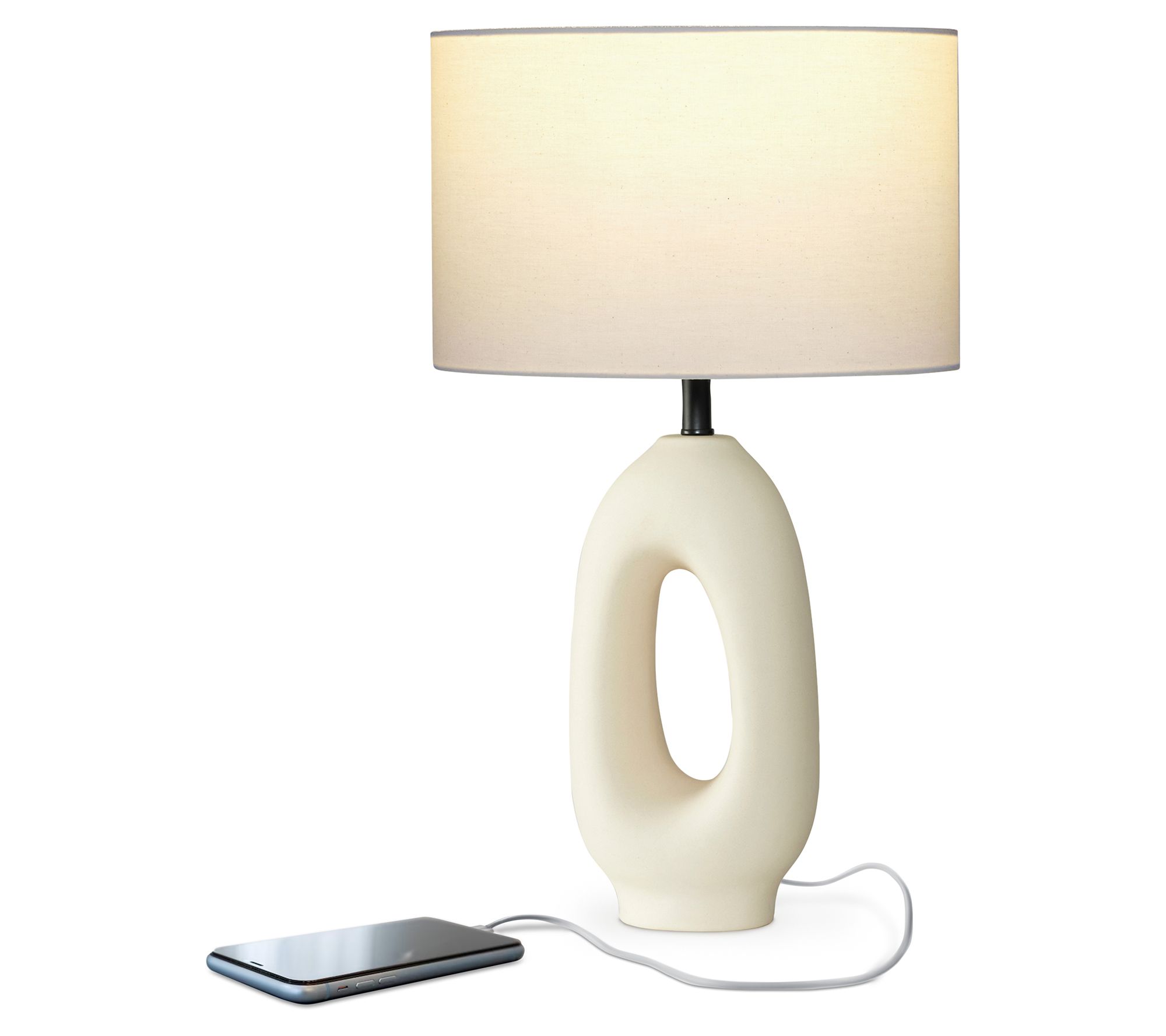 Brightech Artemis 22 in Beige Traditional LED Table Lamp