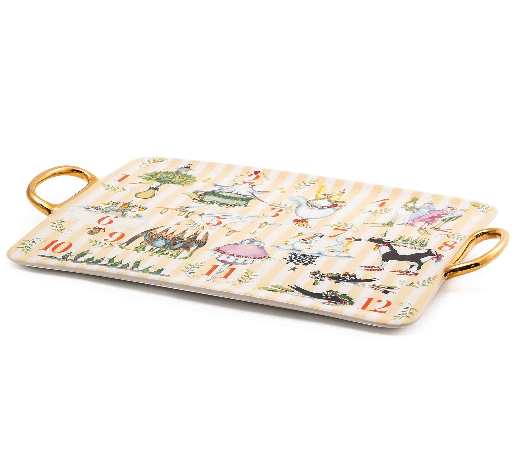 MacKezie-Childs 12 Days Ceramic Platter
