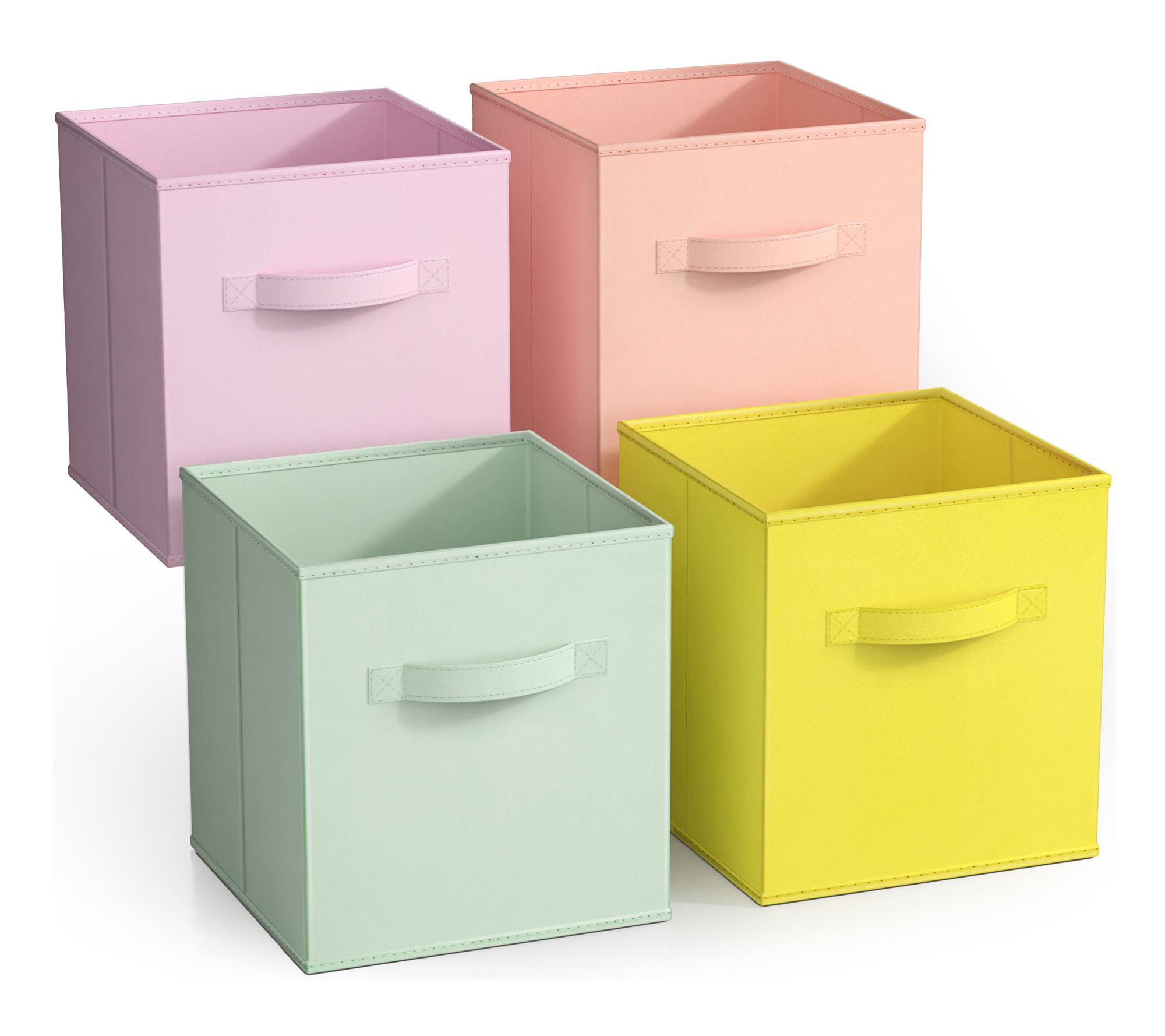 Sorbus Set of 4 Foldable Storage Cube Bins withHandles
