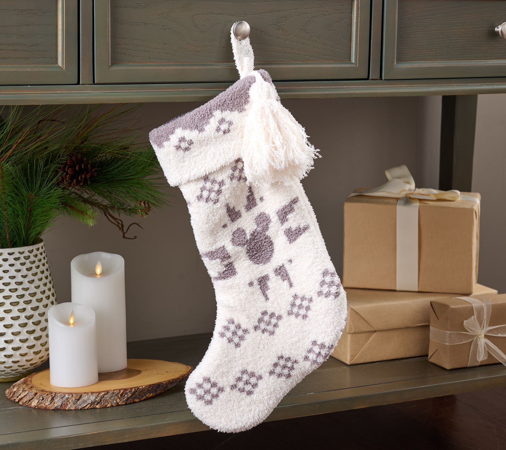 Barefoot Dreams CozyChic Disney Mickey Fair Isle Stocking