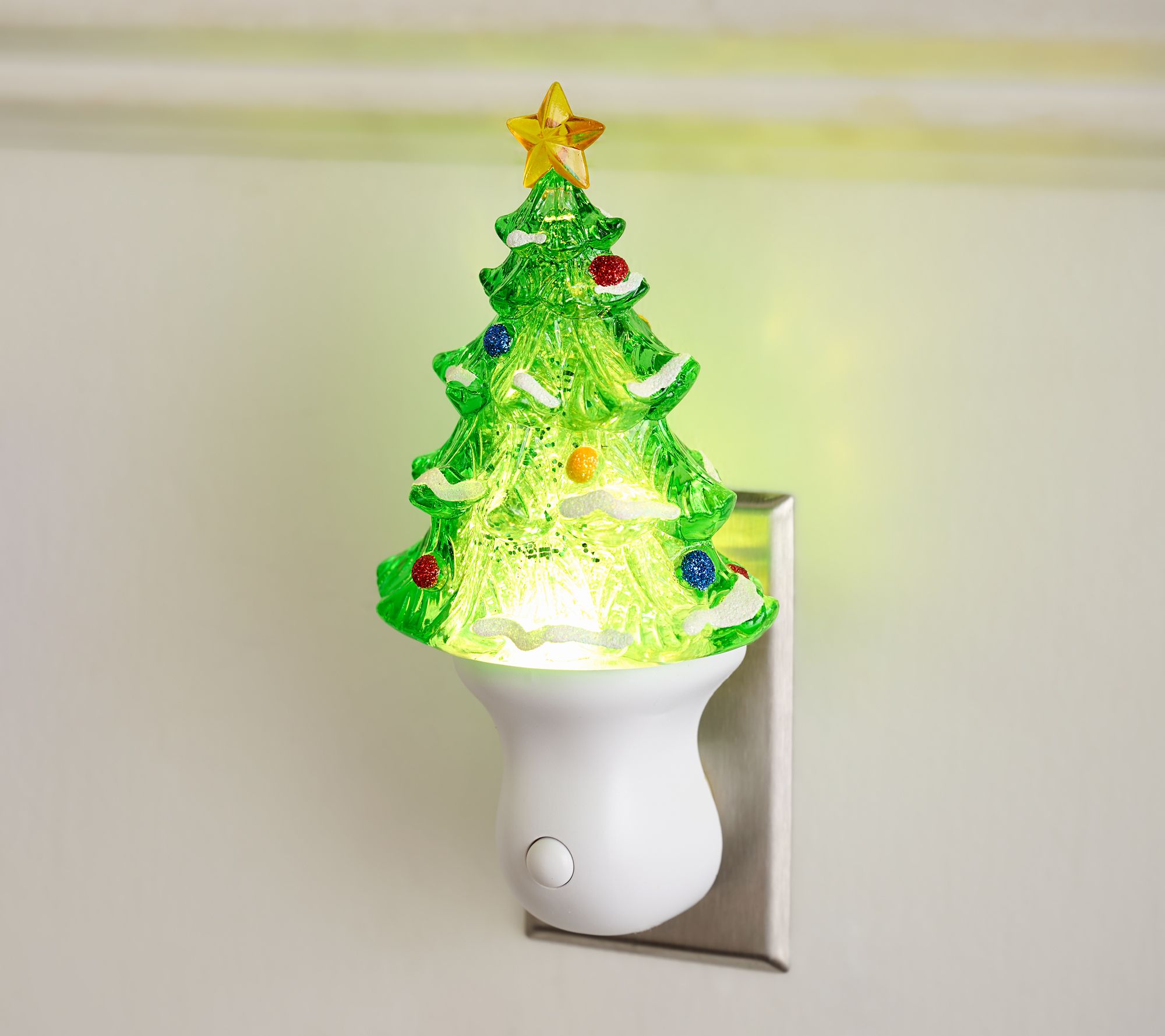 "As Is" Illuminated Glitter Holiday Figure Nightlight- Val