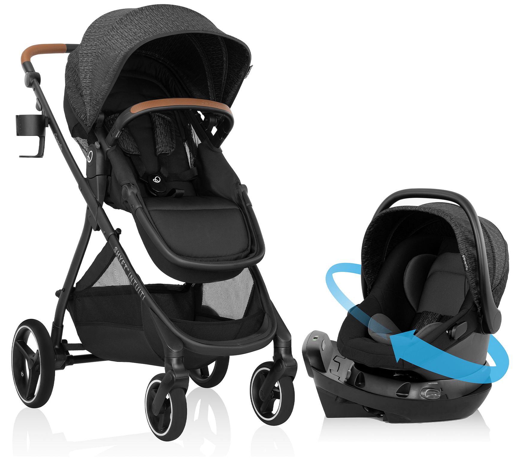 Evenflo Shyft Intuiti Travel System with Revolve180 LiteMax NX