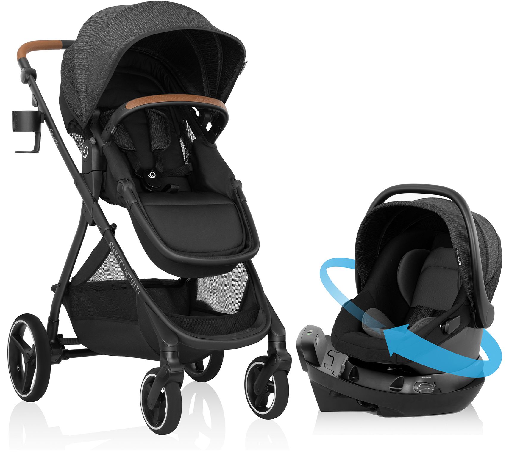 Evenflo Shyft Intuiti Travel System with Revolve180 LiteMax NX