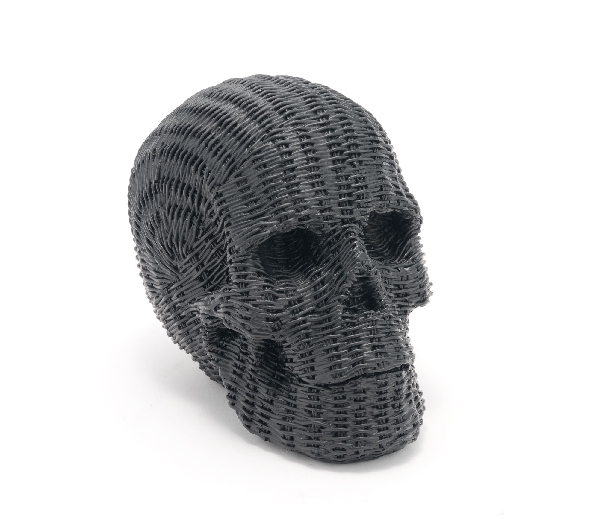 Home Reflections 5.5" Wicker Resin Skull Decor