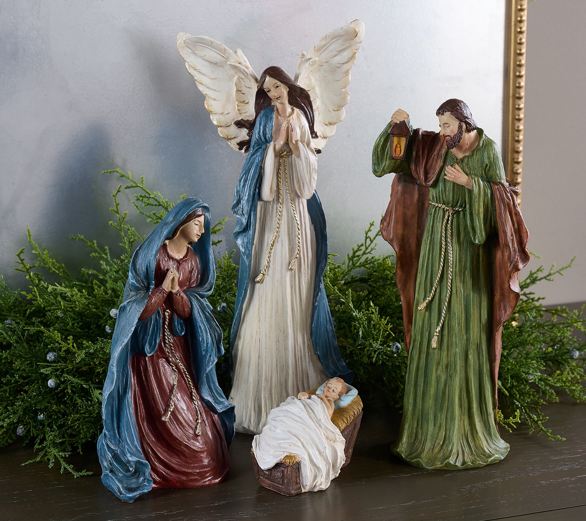 4-Piece Holy Family with Angel by Valerie