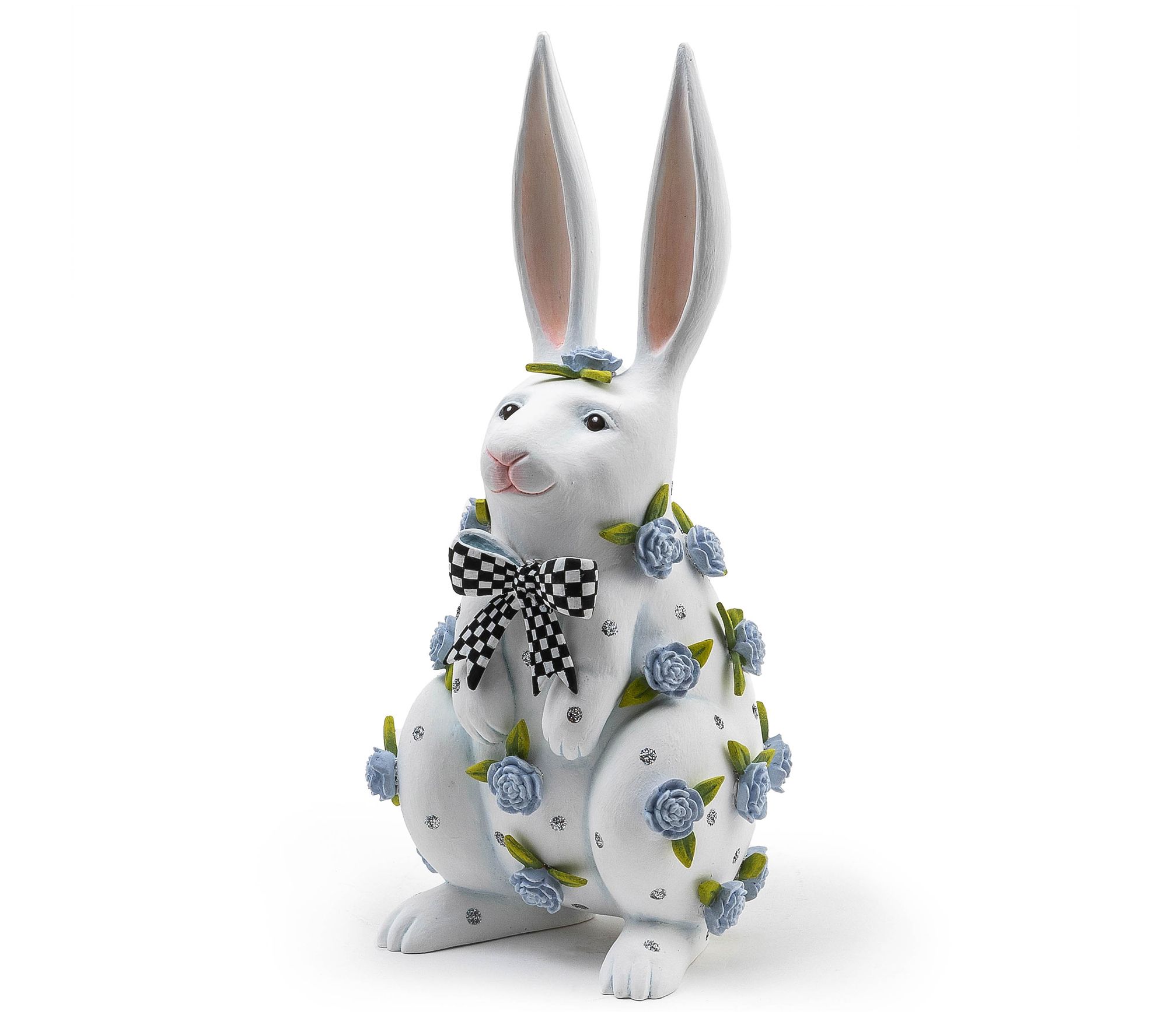 MacKenzie-Childs Periwinkle Peony Standing Rabbit