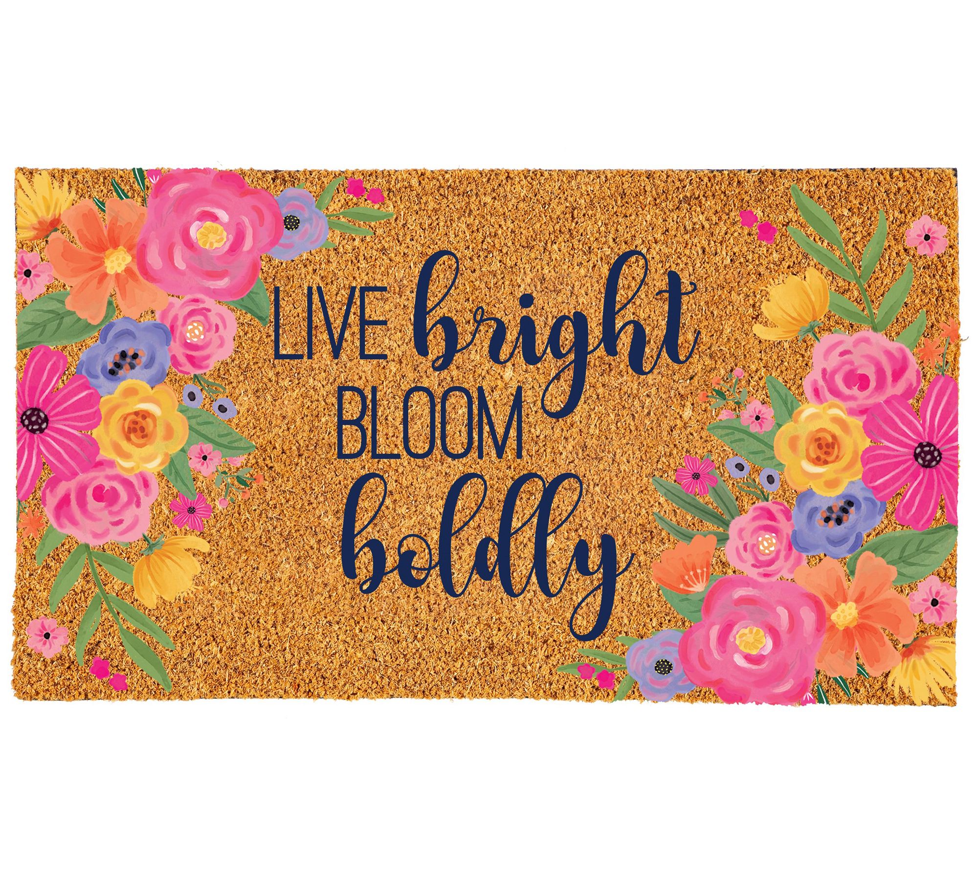 Evergreen 28"x16" Spring Blossom Coir Doormat