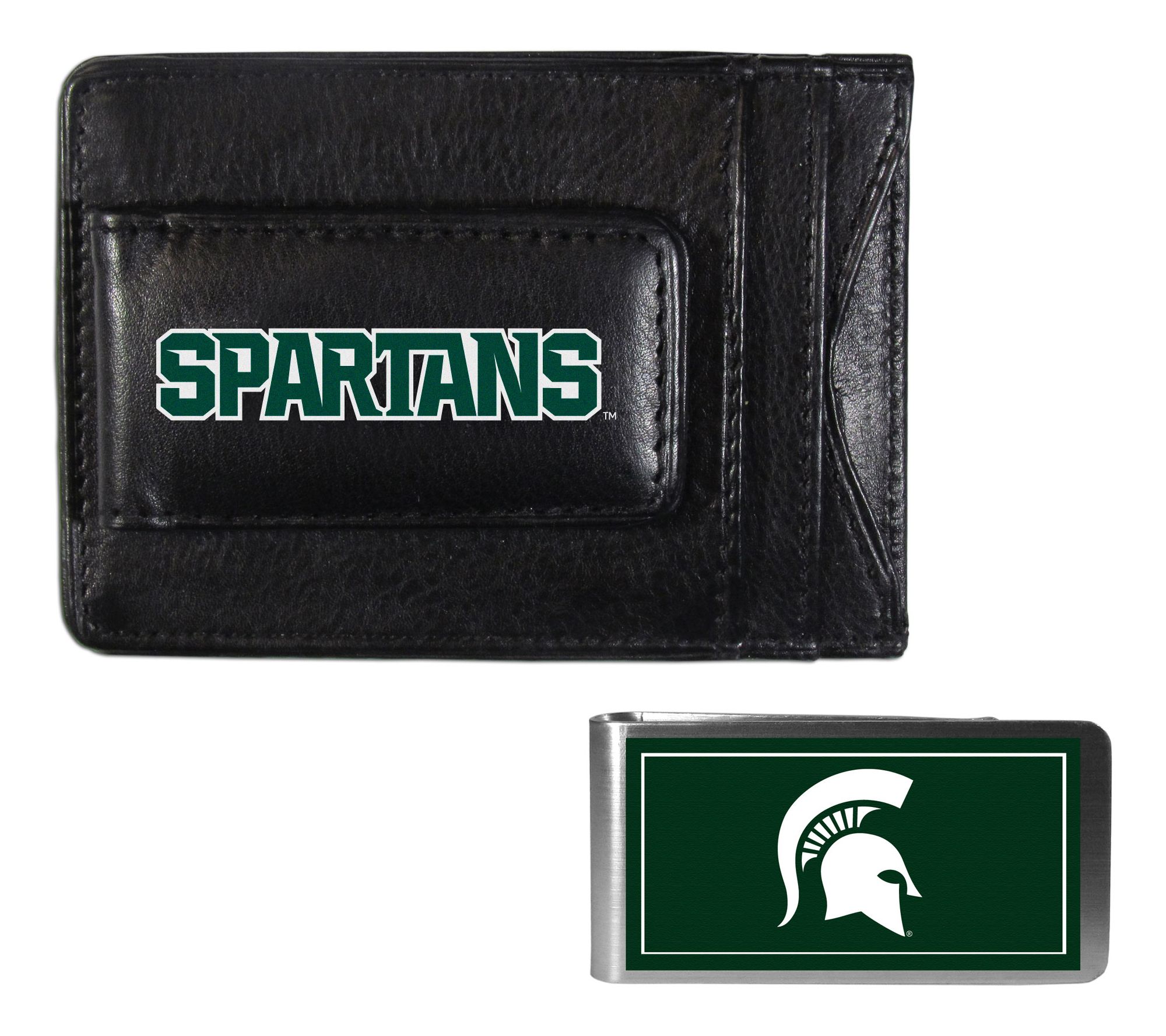 Siskiyou Sports NCAA College Slim Wallet & Color Money Clip