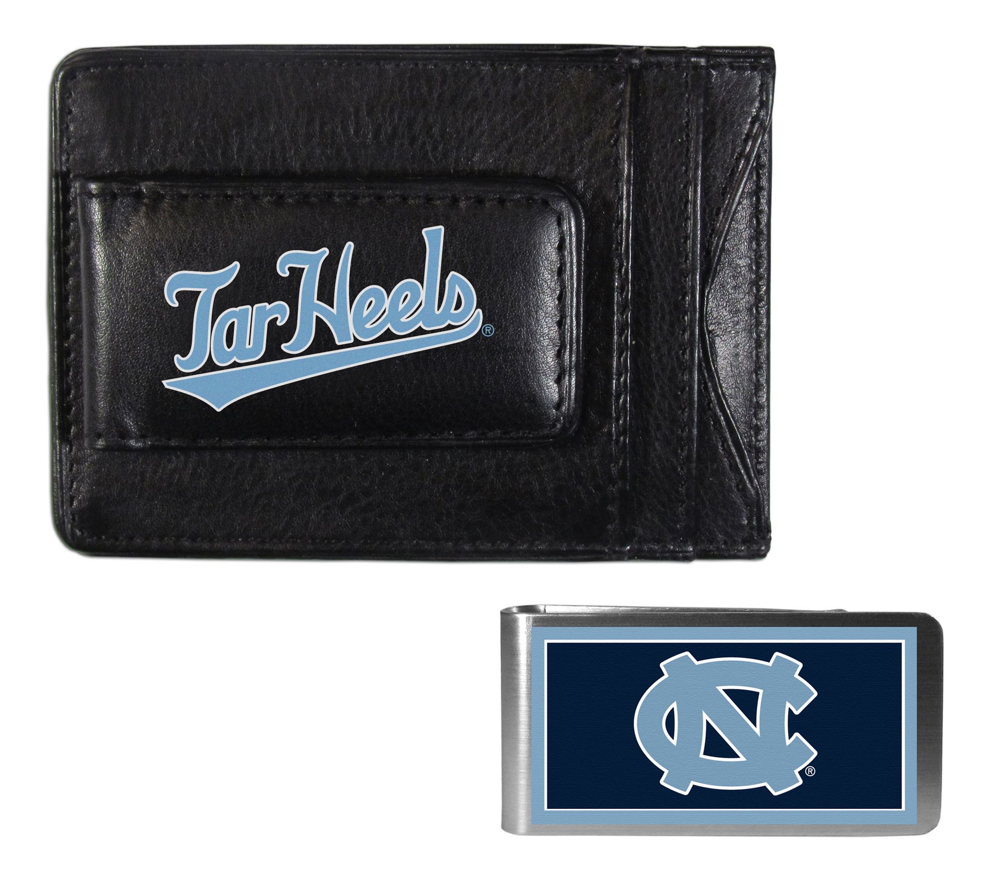 Siskiyou Sports NCAA College Slim Wallet & Color Money Clip
