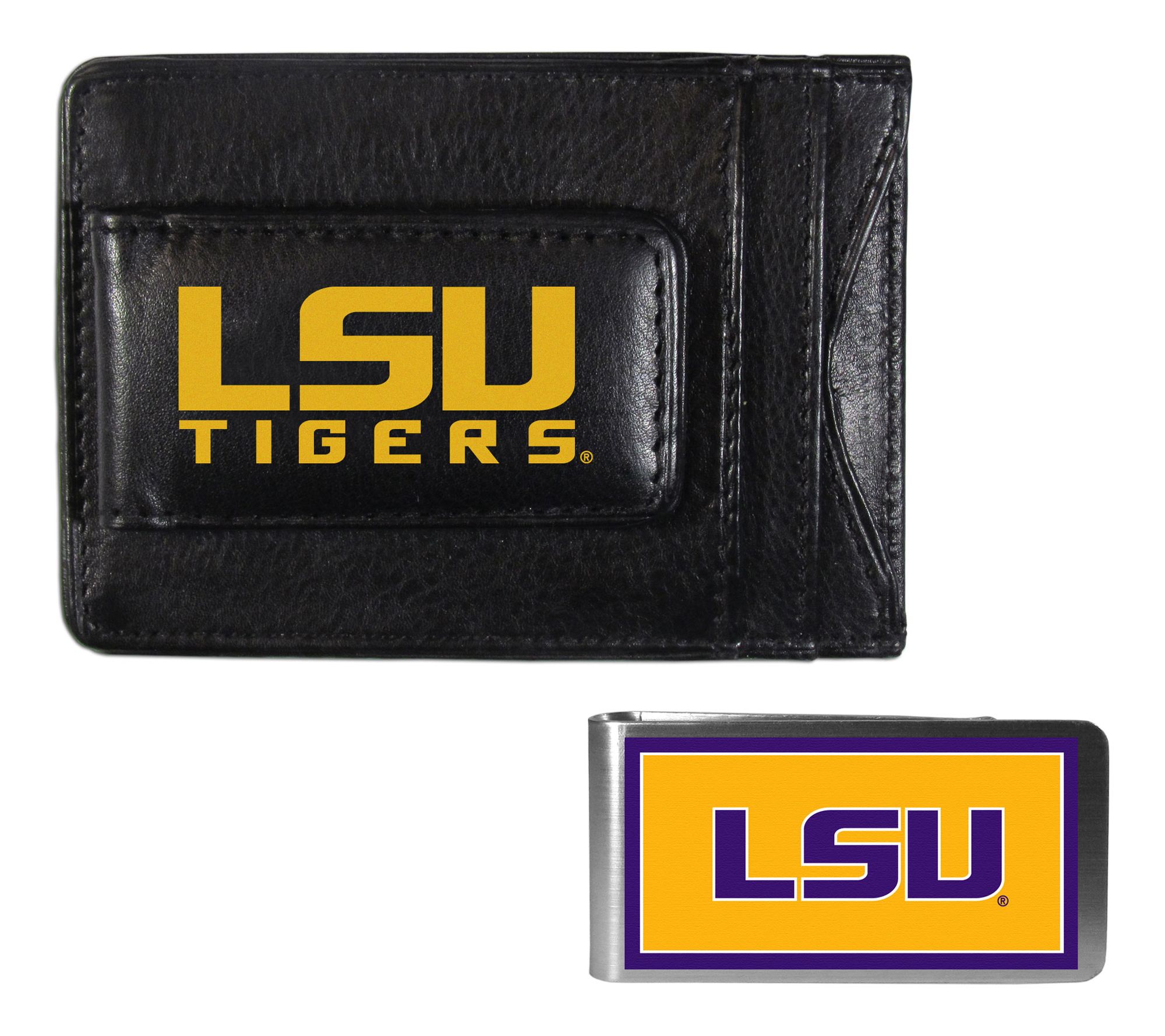 Siskiyou Sports NCAA College Slim Wallet & Color Money Clip