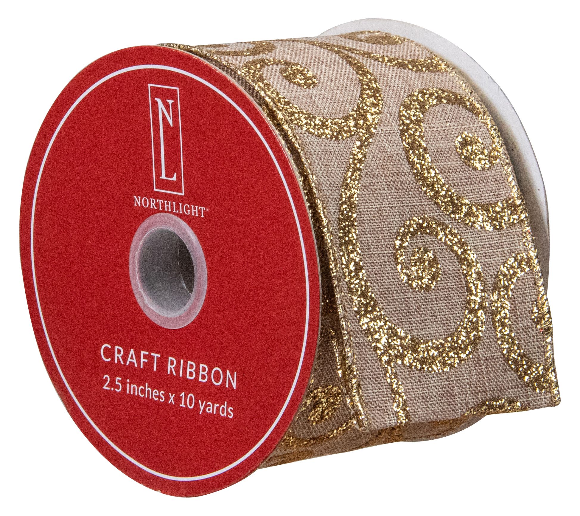 Northlight Christmas Craft Ribbon 2.5" x 10 Yards
