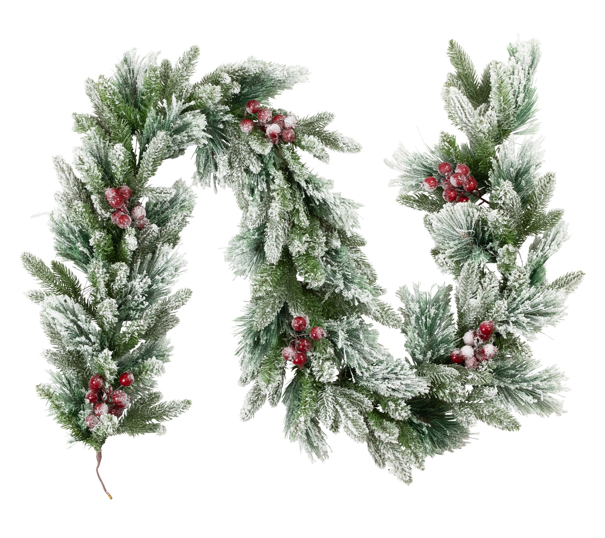 Northlight Flocked Fir w/ Berries Christmas Garland  7' x 12"