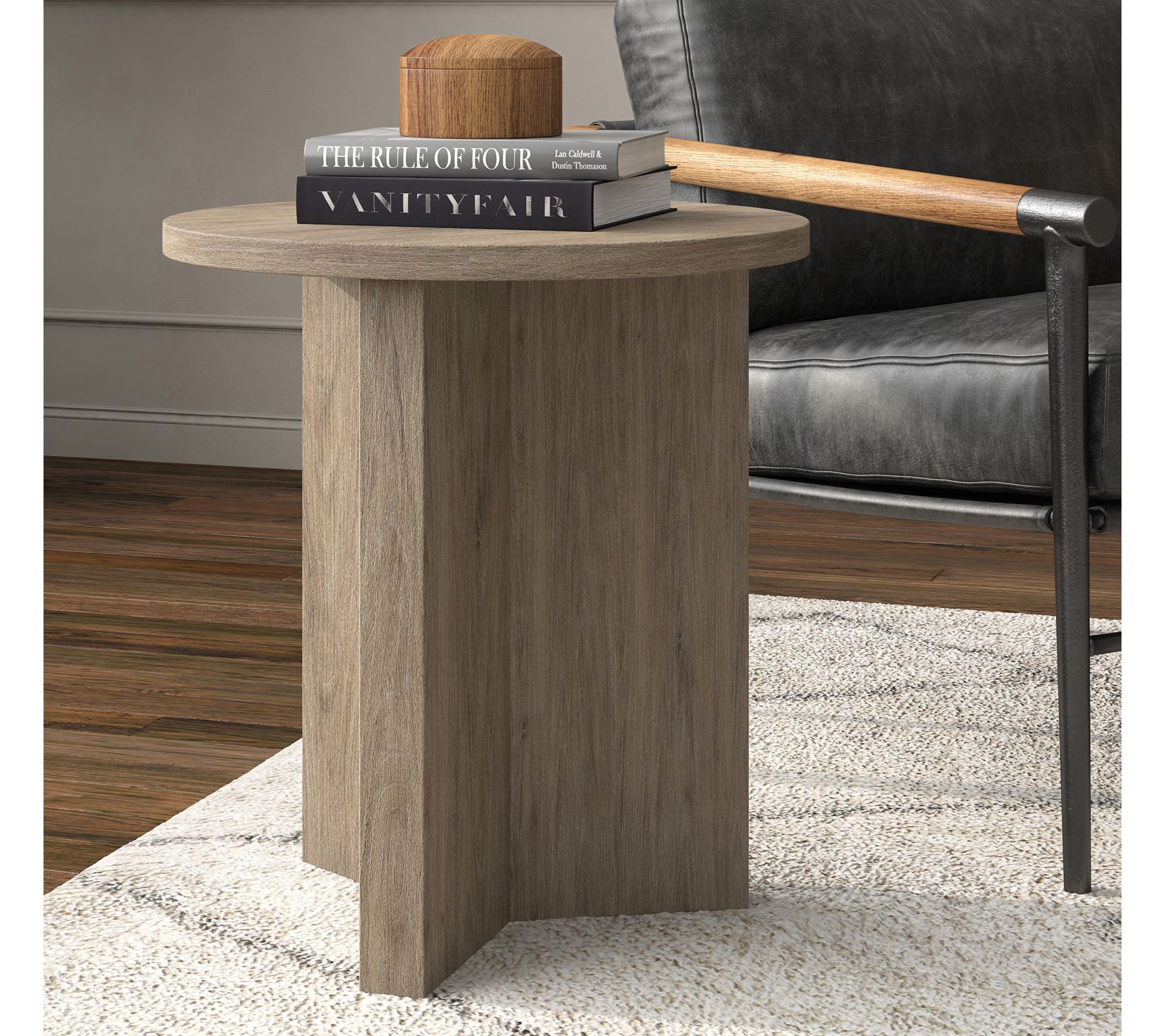 Hudson&Canal Anders 20" Wide Round Side Table