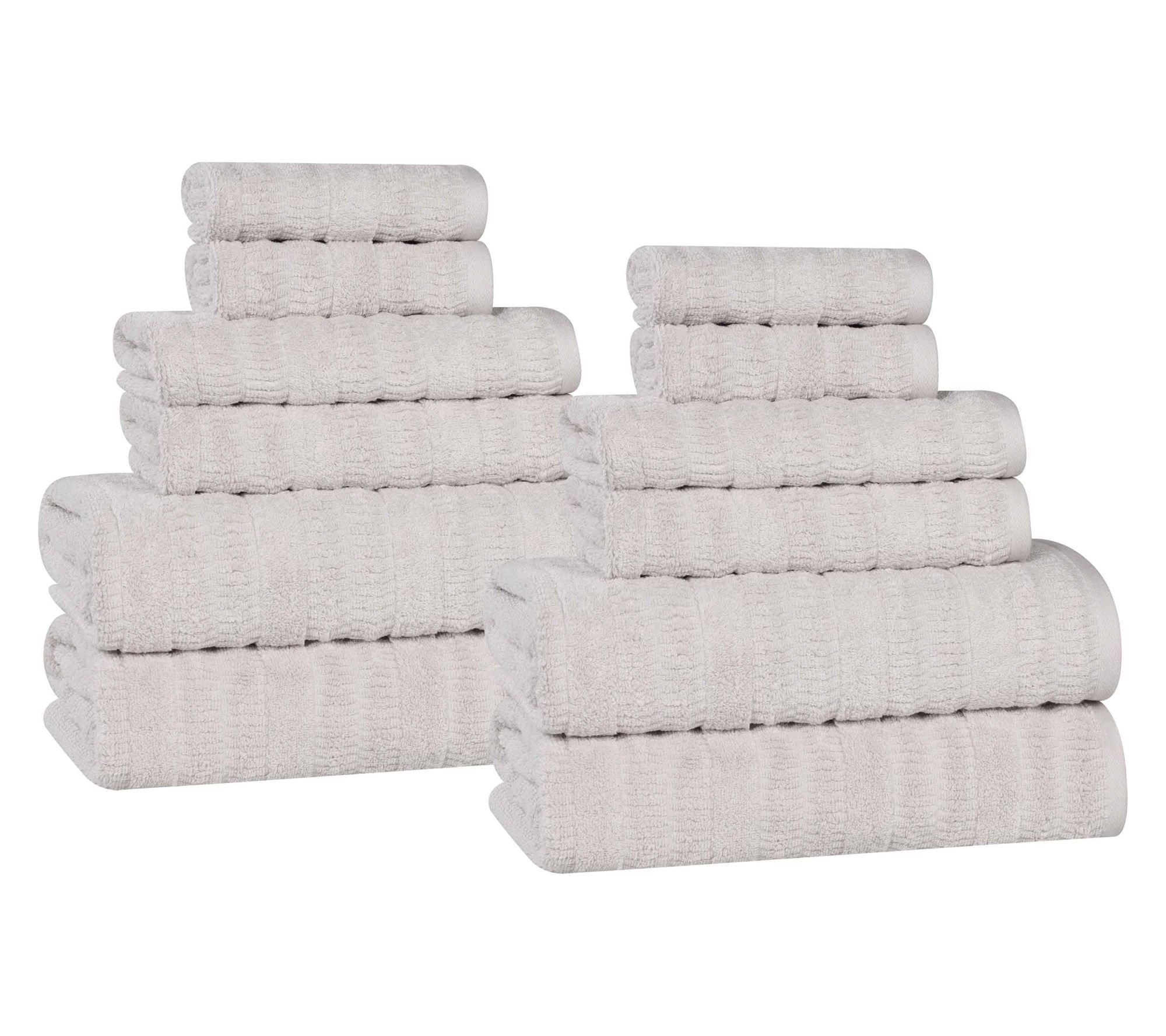 Superior Mile Cotton Blend Solid 12-Piece TowelSet