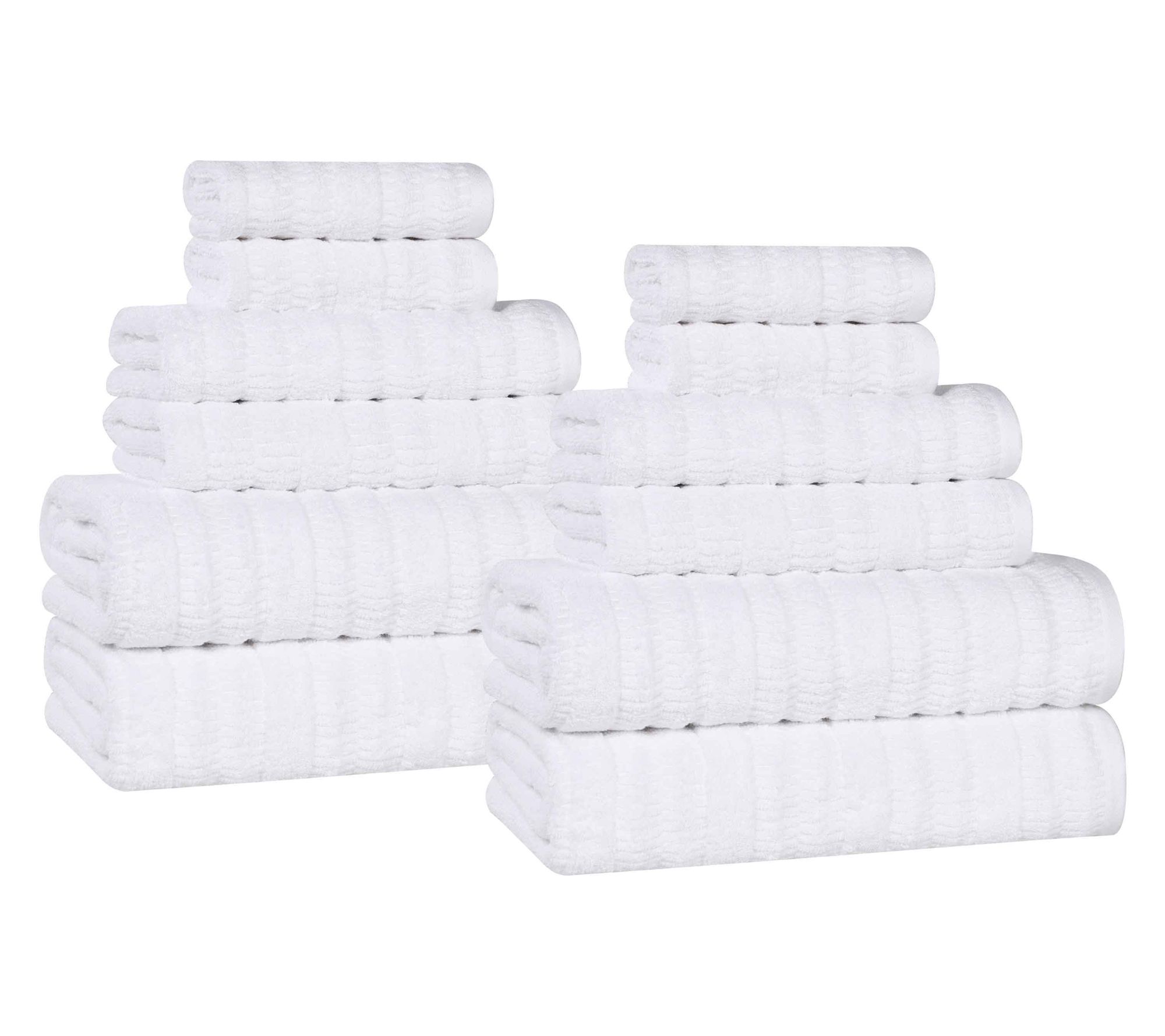 Superior Mile Cotton Blend Solid 12-Piece TowelSet