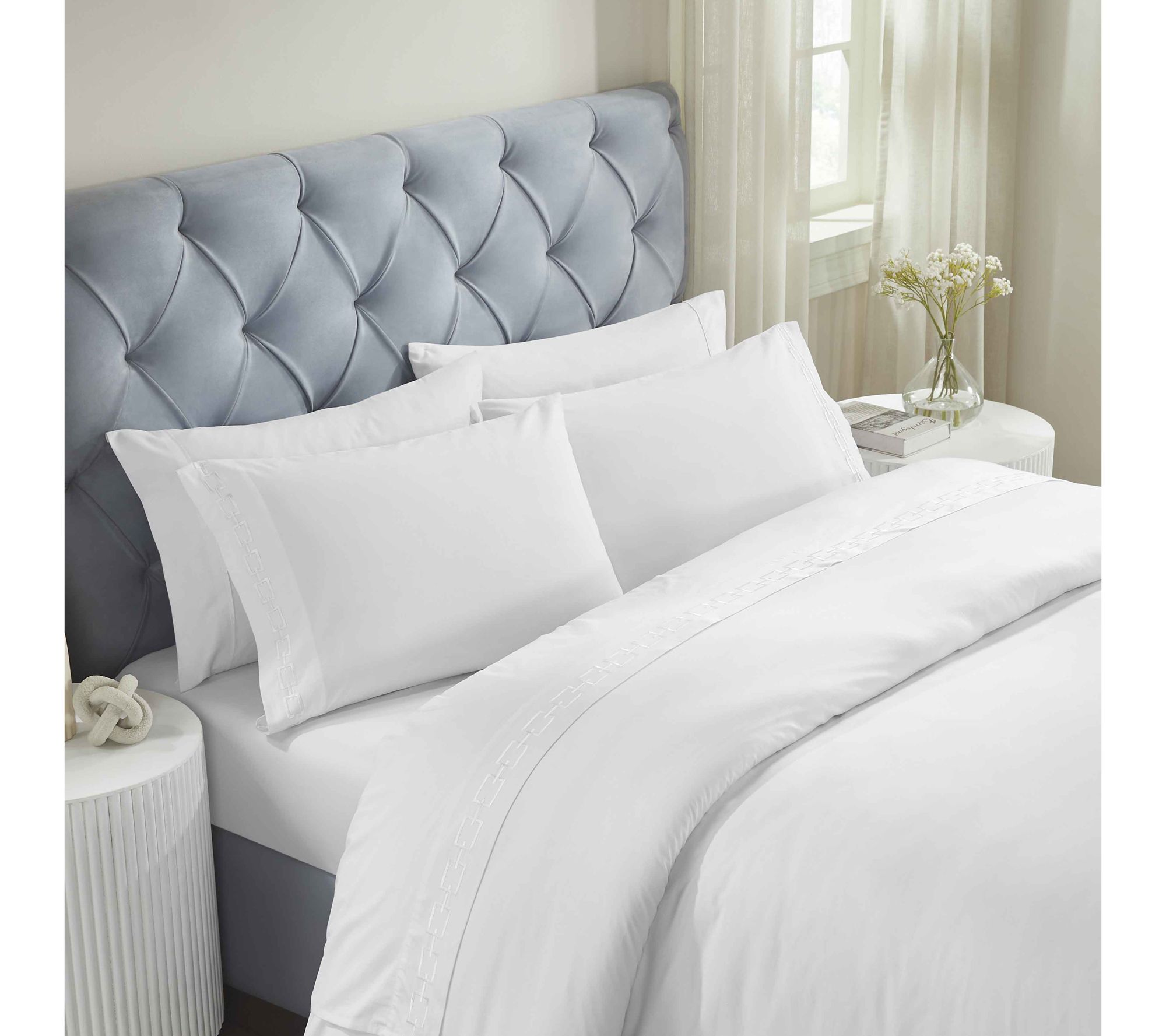 Superior Chain Links Cotton Sheet Set, Cal/King