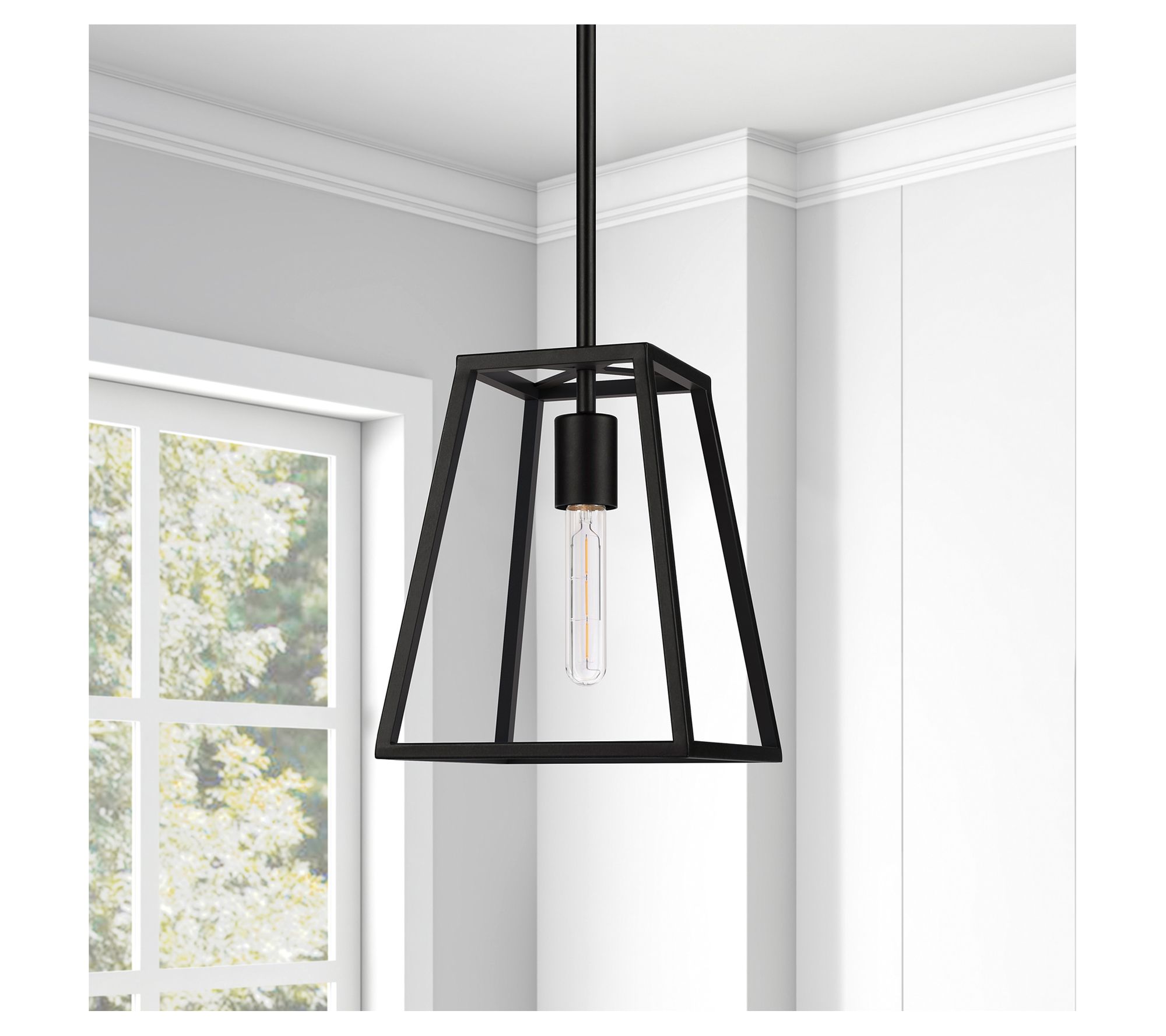 Hudson&Canal Rhom 8" Wide Open-Framed Pendant