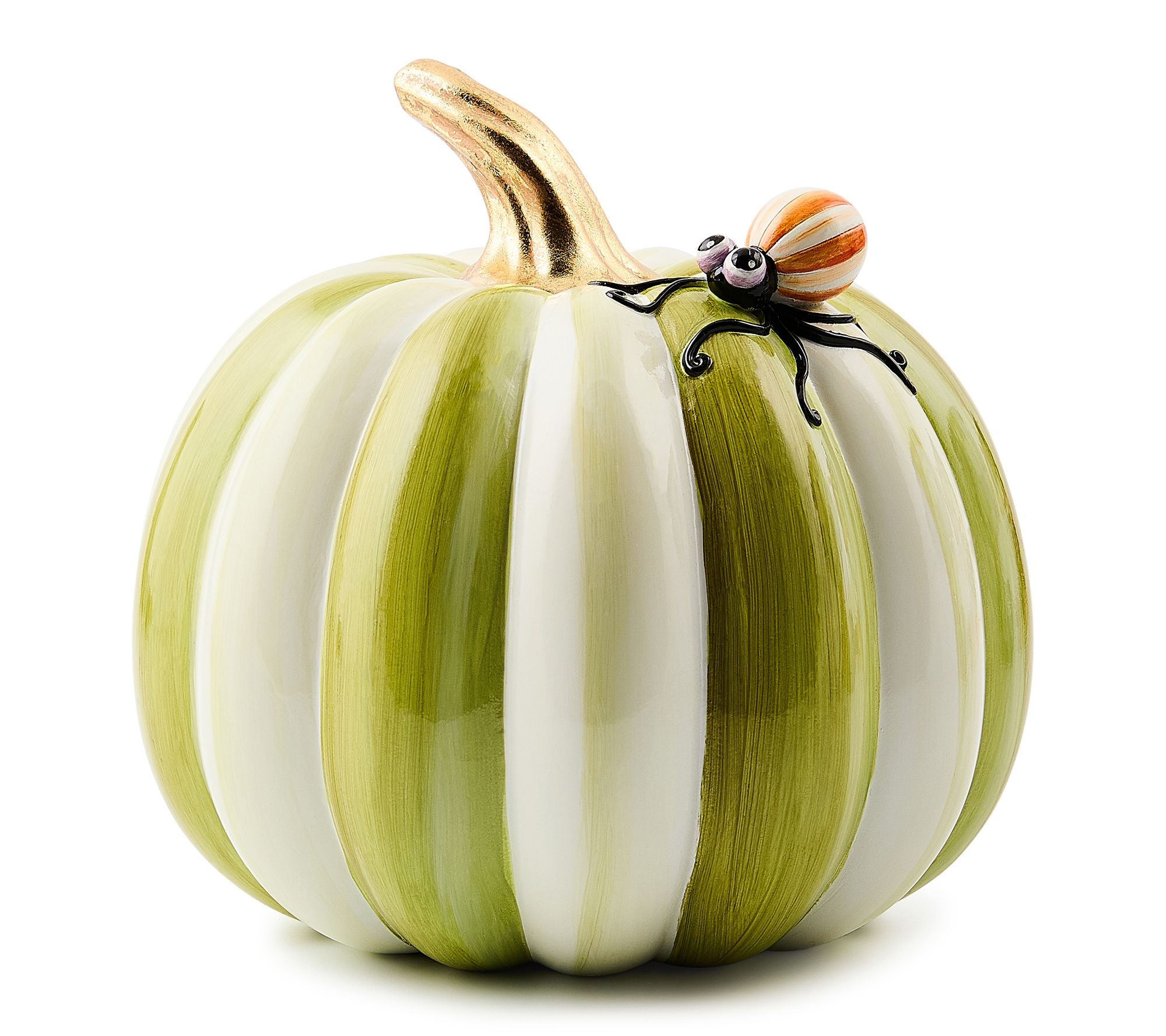 ☘  / Mackenzie☘ MacKenzie-Childs Autumnology Check & Stripe Pumpkin Cluster