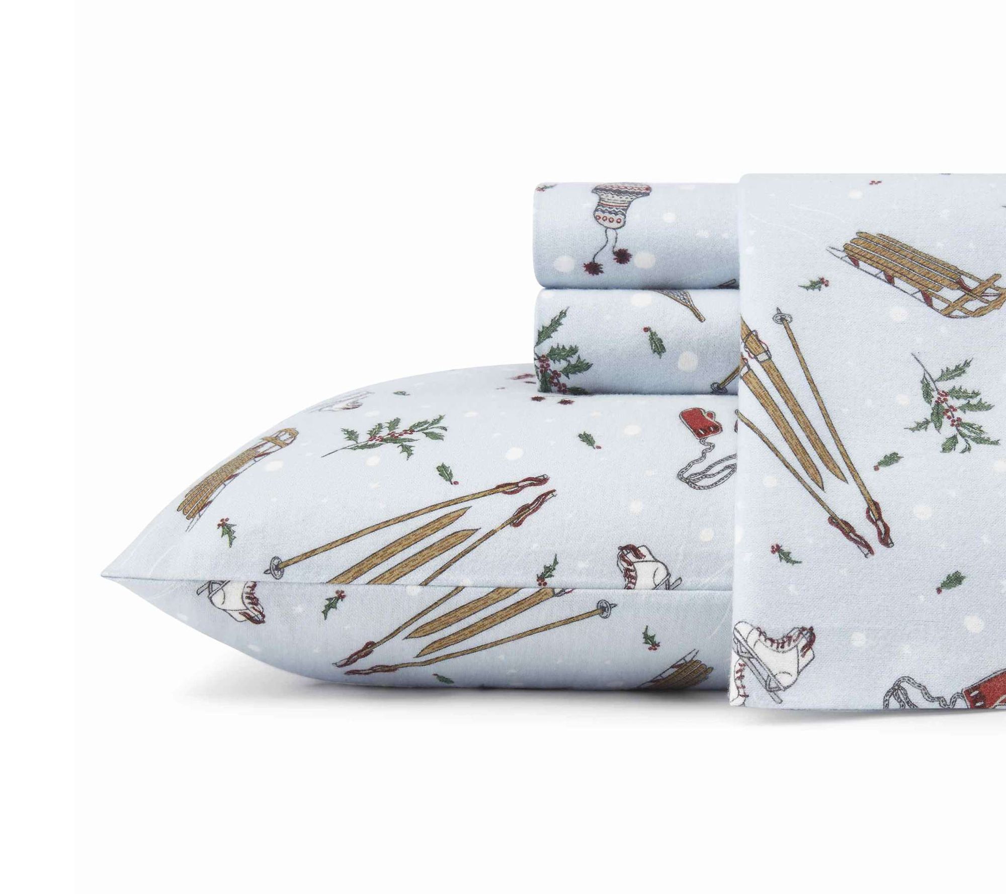 Eddie Bauer Snow Day Blue Cotton Full Sheet Set