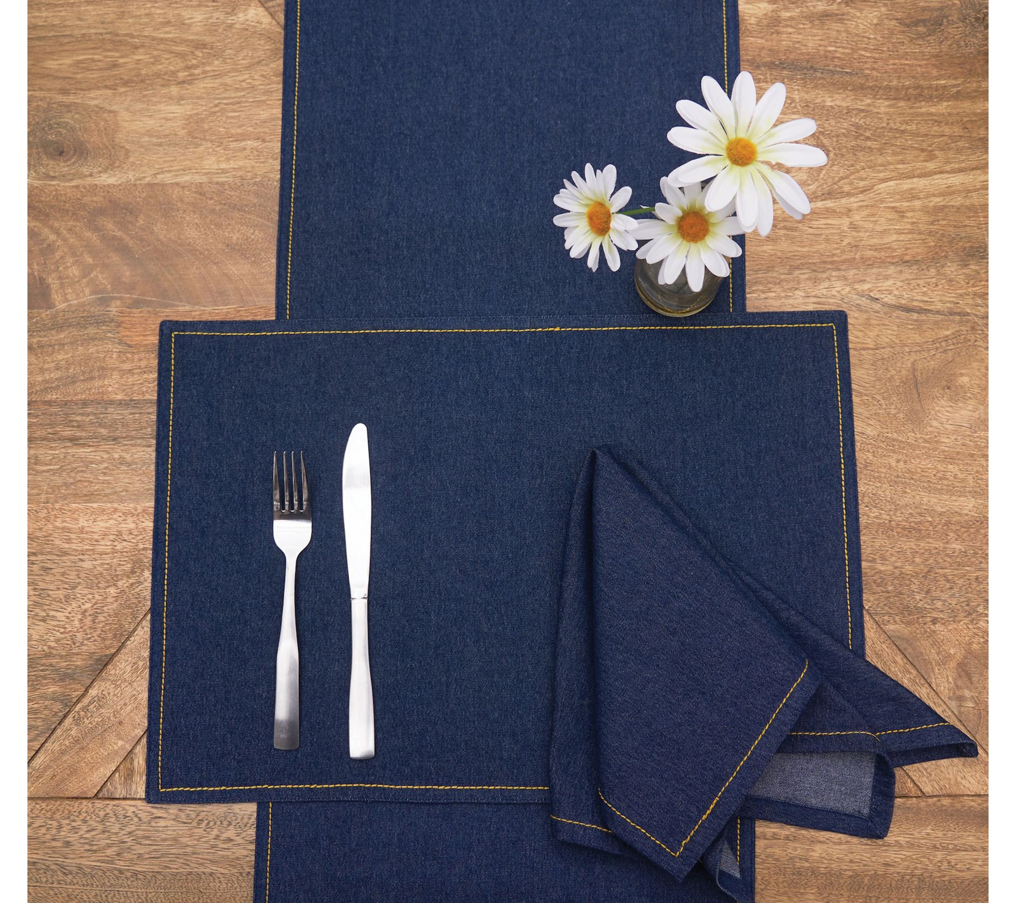 Denim Placemats Set of 6 by Valerie
