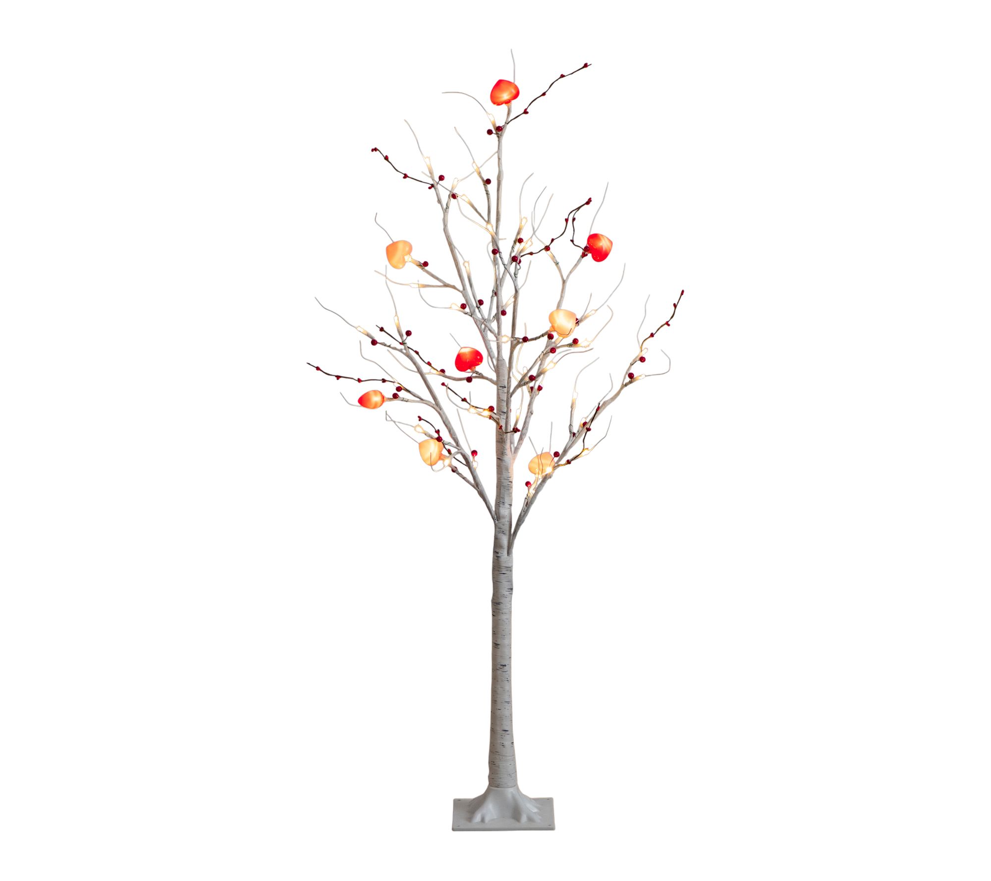 Nearly Natural 4' Pre-Lit twig tree with Heartshaped Ornament