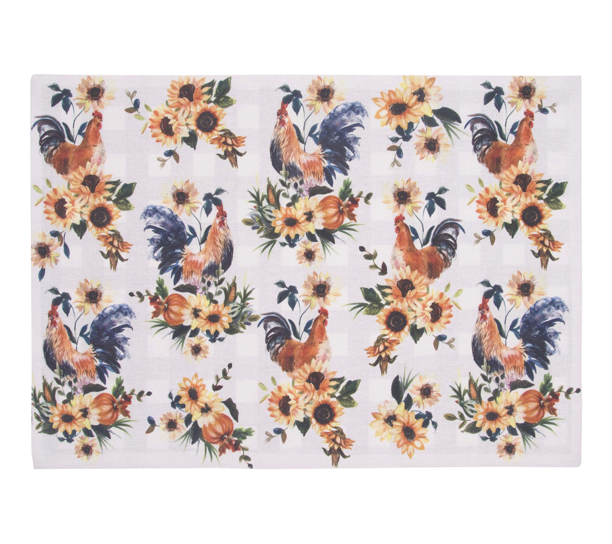 Rooster Reversible Placemats Set of 6 by Valerie