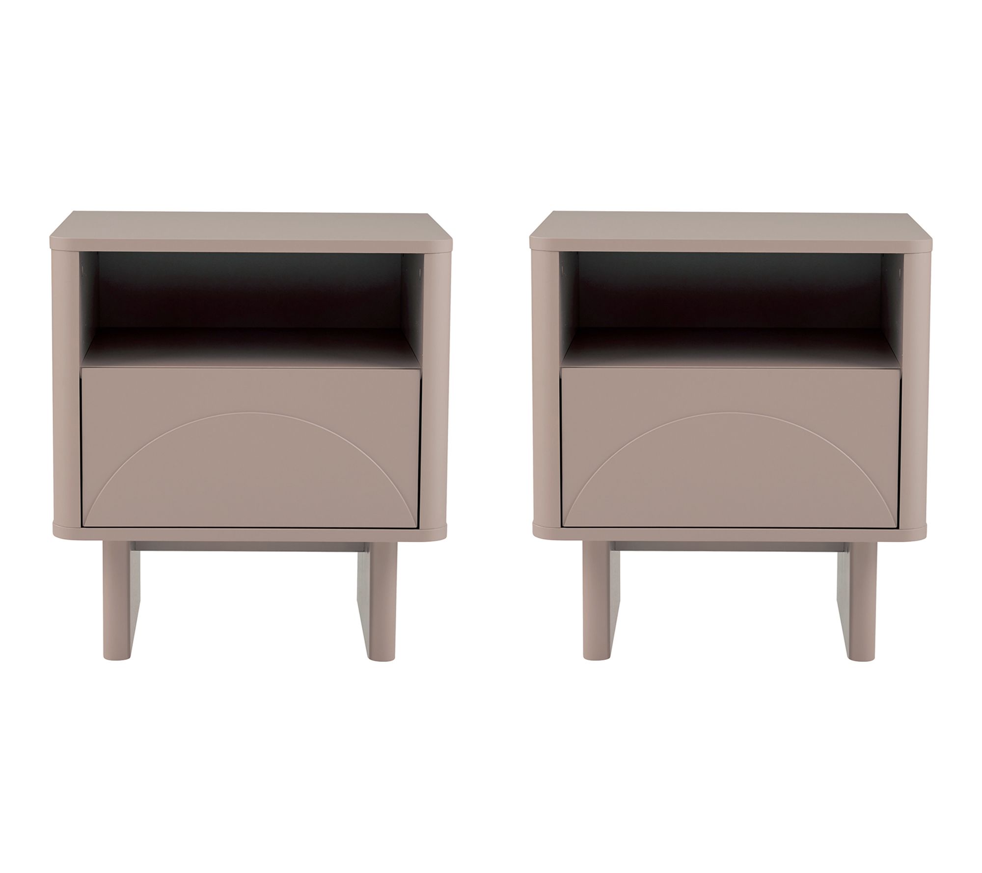 Manhattan Comfort Ella 20" Nightstand (1-Drawer) - Set of 2