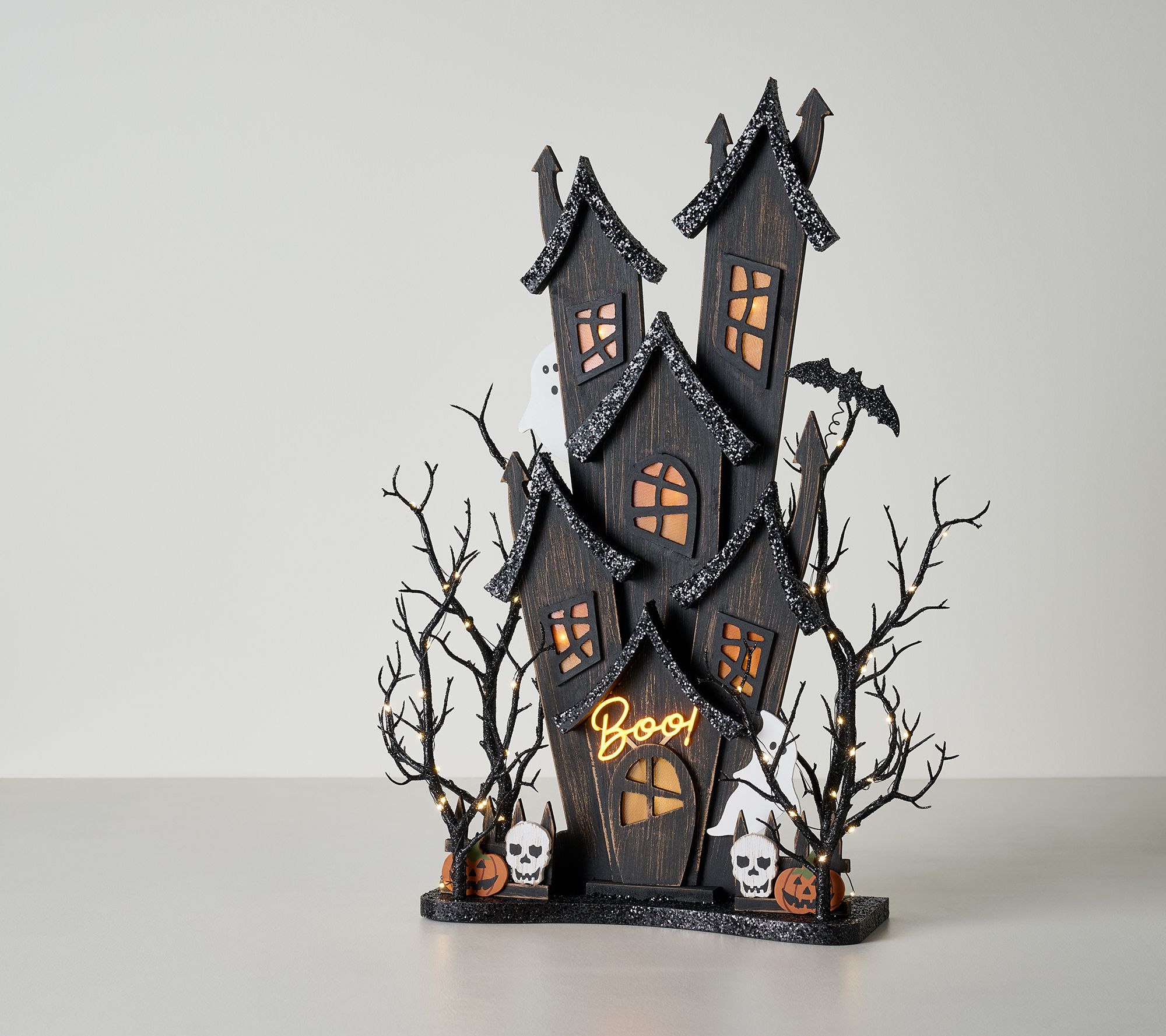 Hay & Harvest Lit Haunted House Decor