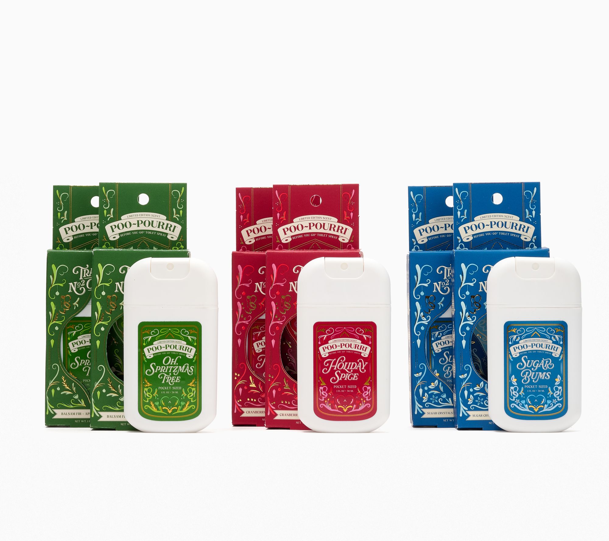 Poo-Pourri Set of 6 Travel Size Deodorizers with Gift Box