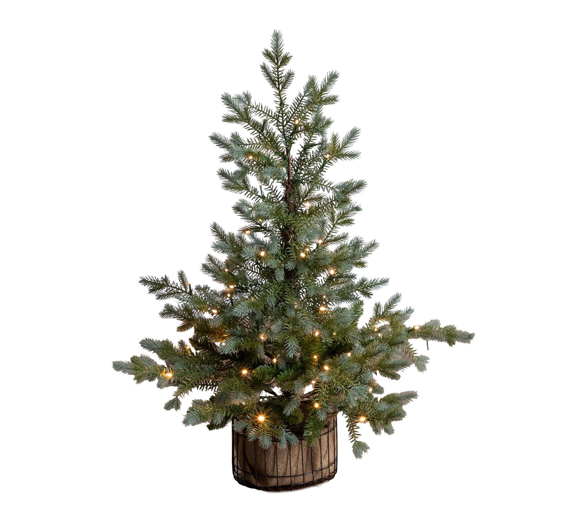 3-ft Pine Christmas Tree with 60 LED Lights by Nearly Natural