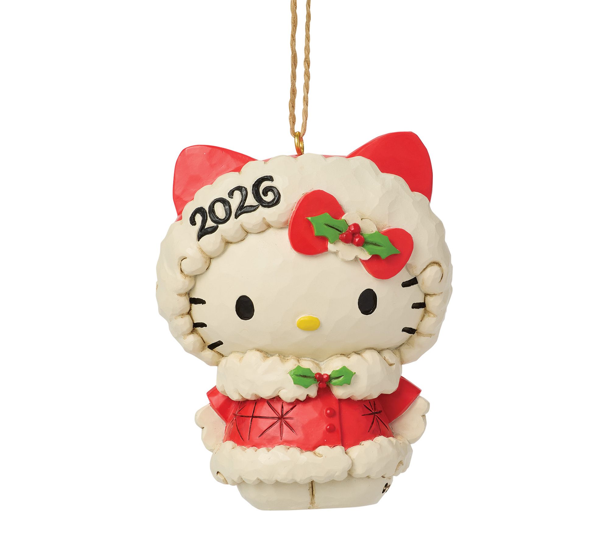 Jim Shore Sanrio Hello Kitty 2026 Dated Hanging Ornament 3.5in