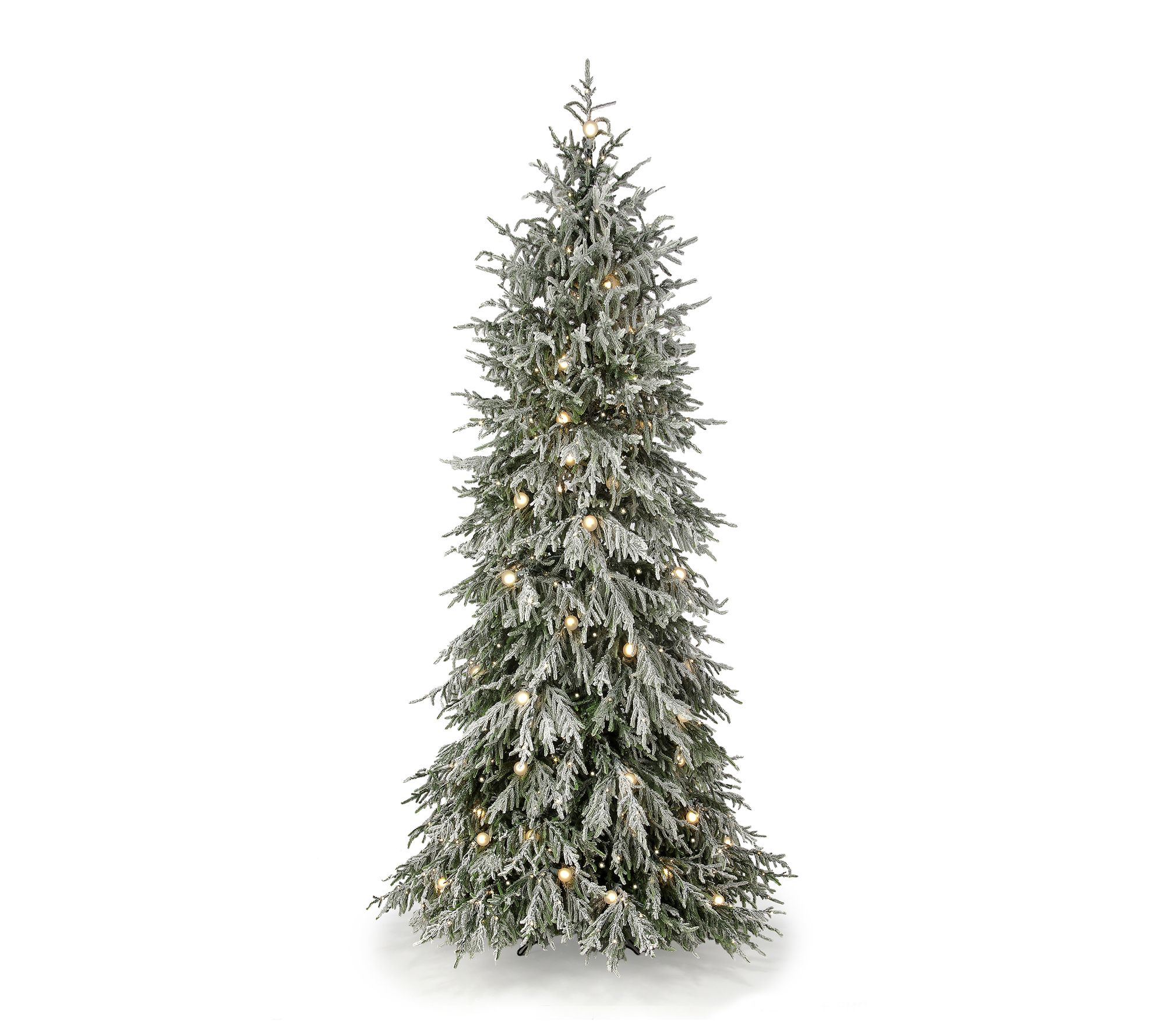 6' Micro LED Snowy Norfolk Tree 49"D by Valerie