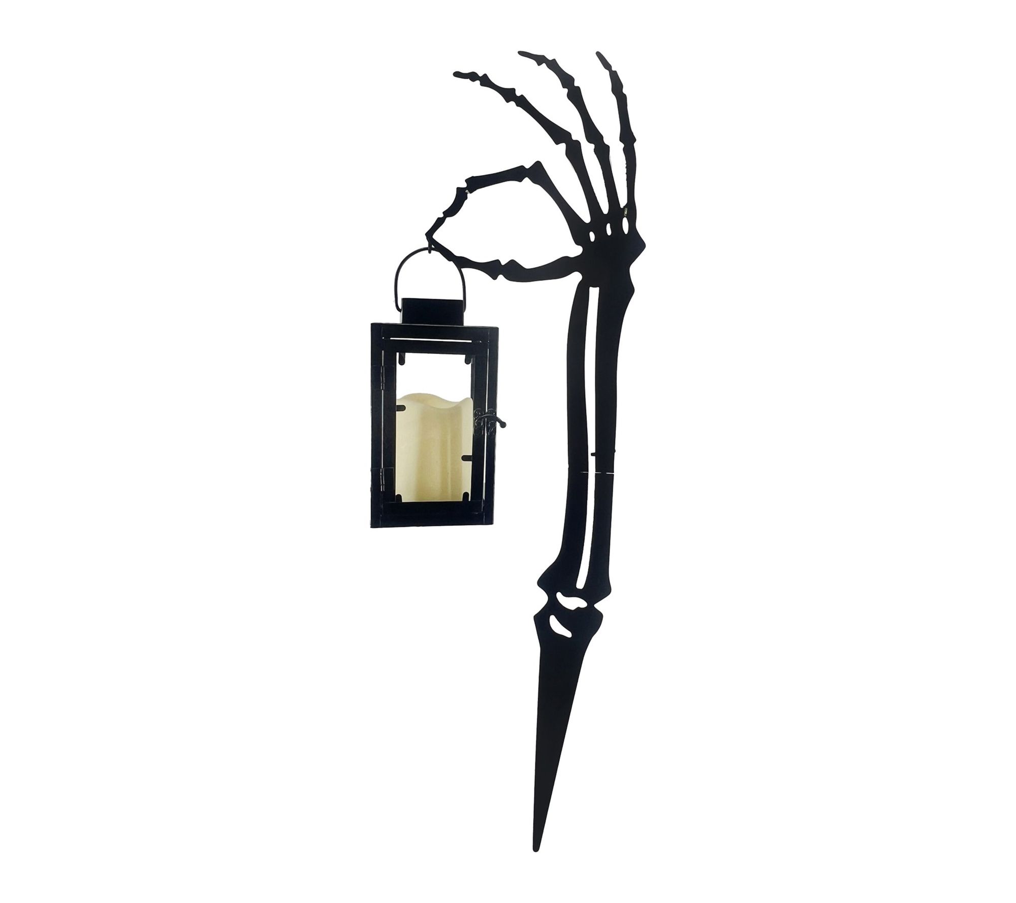 Haunted Hill Farm 27-in. Zombie Hand with LED Lantern & Stake