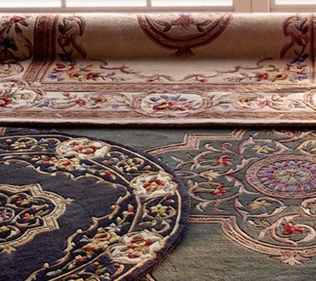 Royal Palace Elegant Medallion Handmade Wool Rug - QVC.com