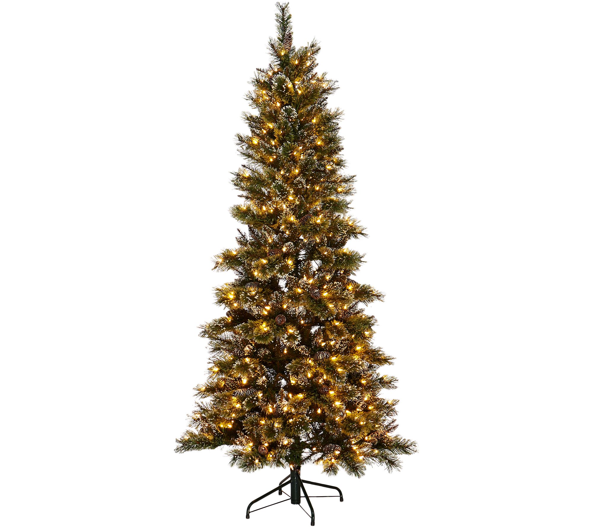 Kringle Express Glittery Pine Christmas Tree w/ LED Color Changing